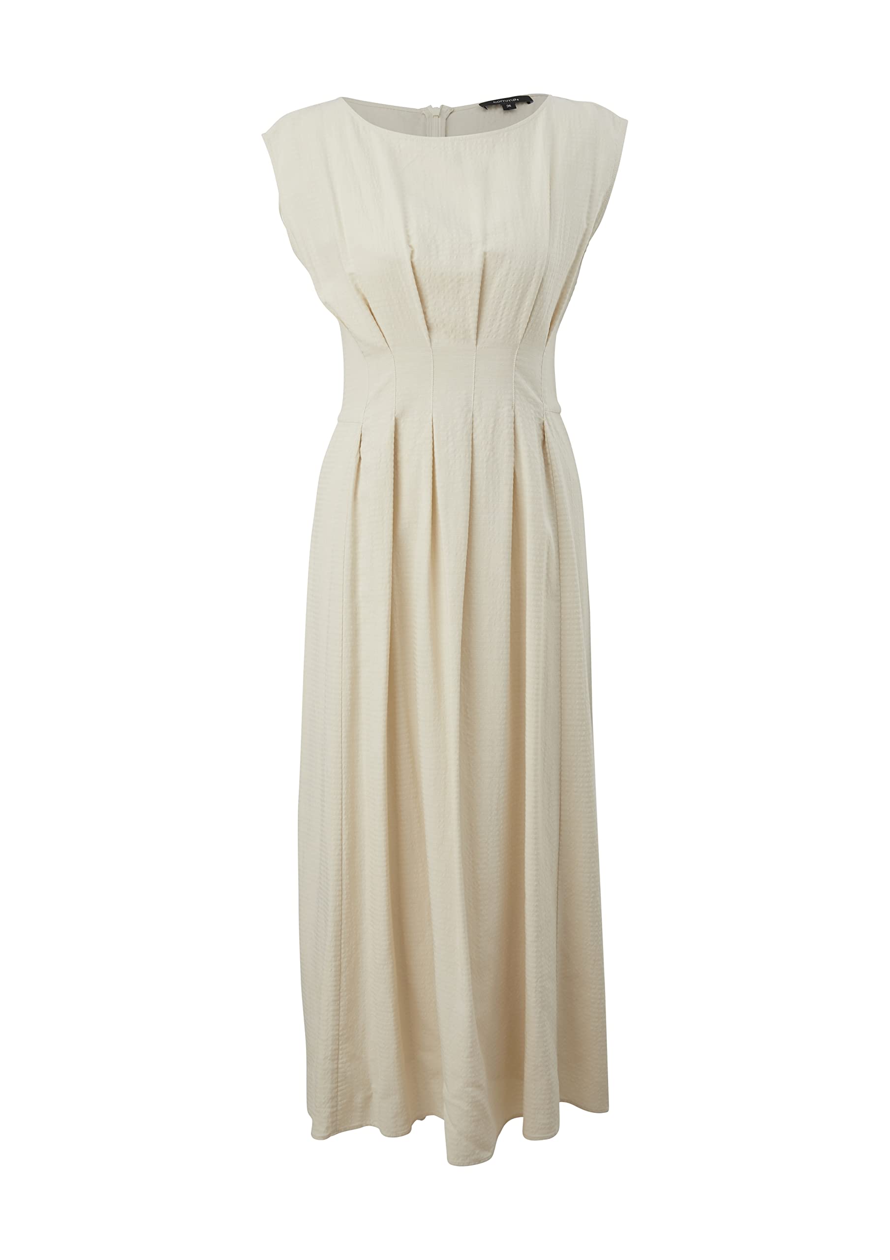 comma-kurz-kleid-beige-gr-e-40-mit-raffdetail image 3