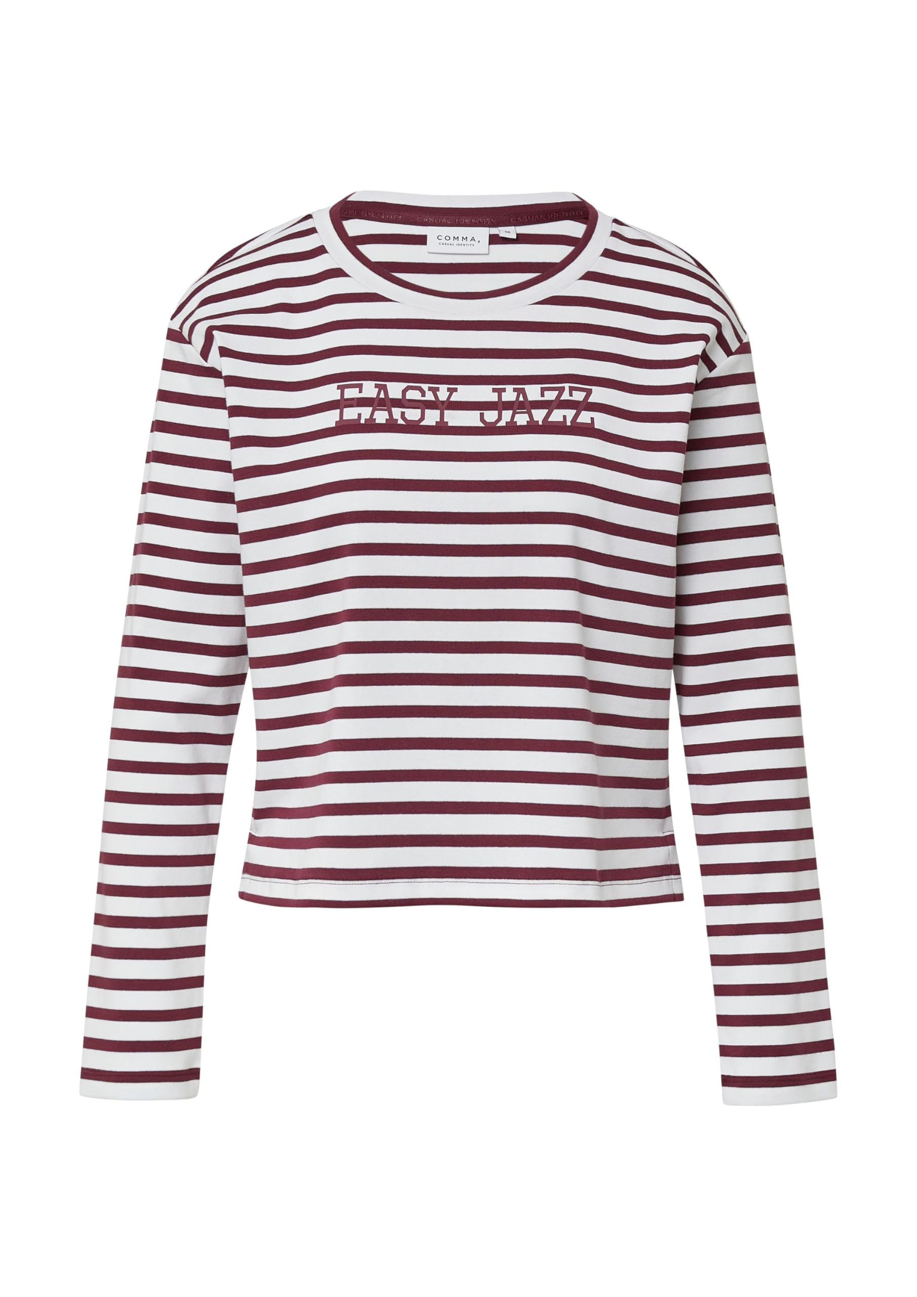 comma-verk-rztes-streifenshirt-frontprint-t-shirt-42 image 4