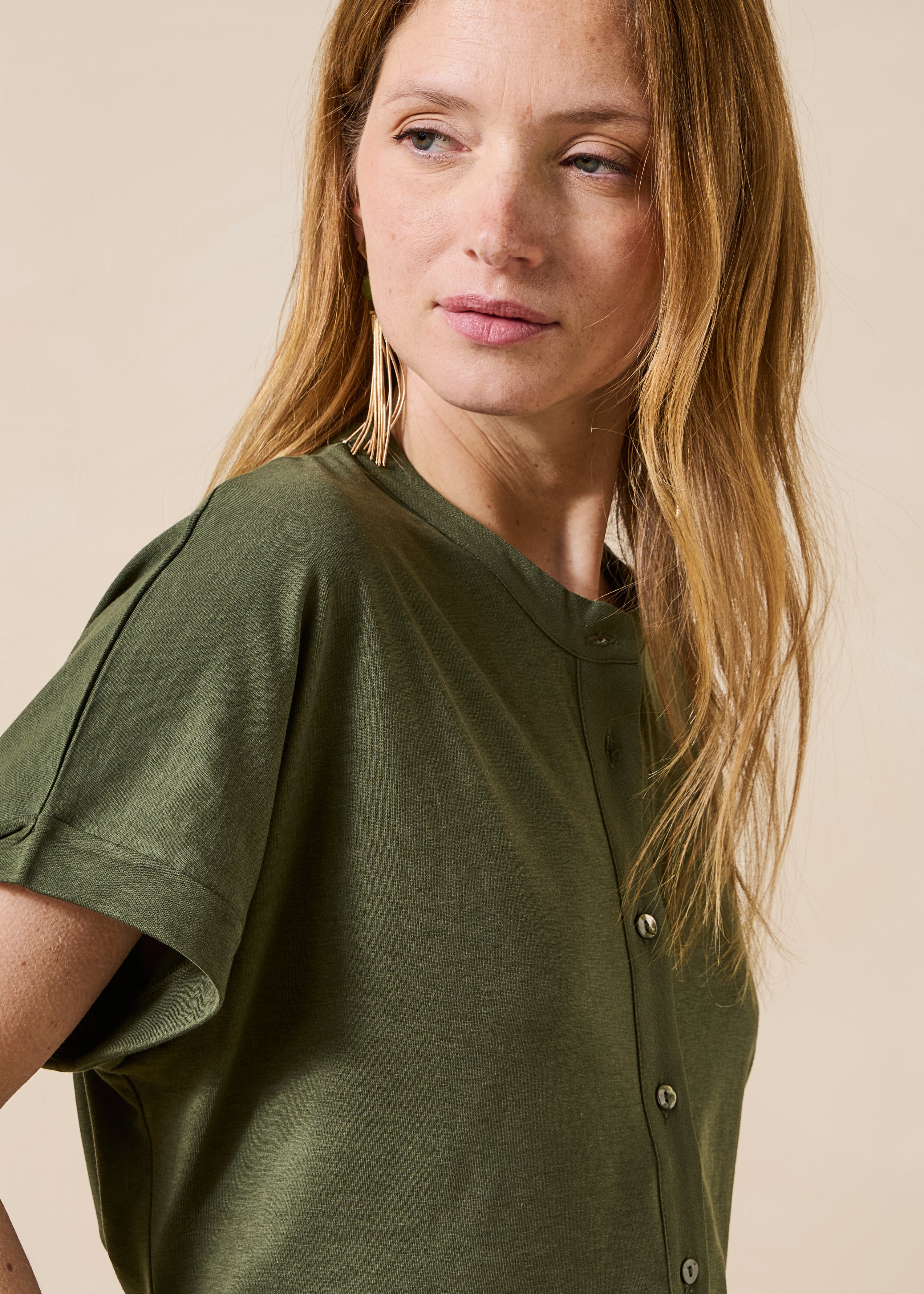 la-f-e-marabout-e-fanta-t-shirt-khaki-kurzarm-bi-material image 5
