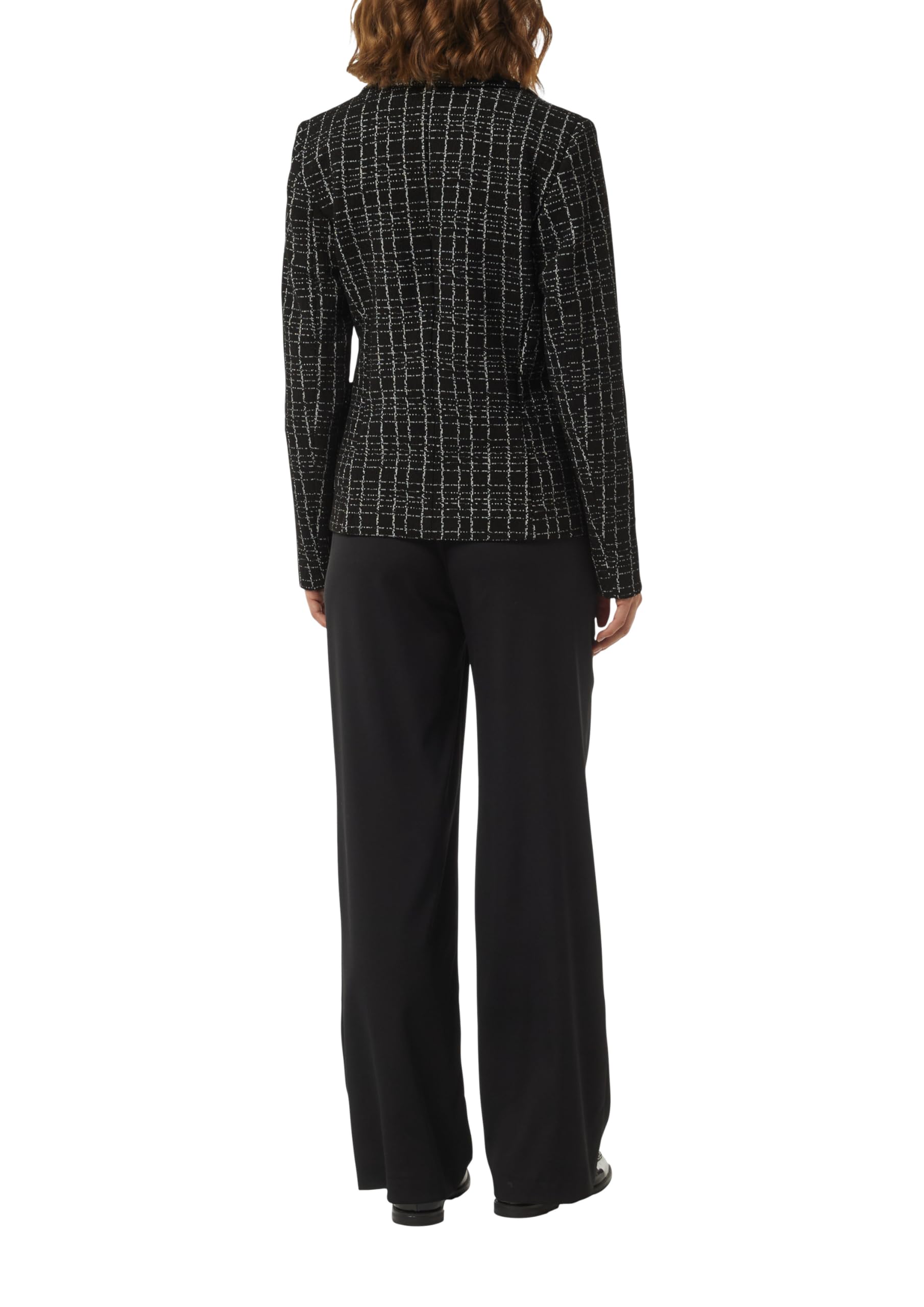 comma-blazer-2158129-boucl-kariert-schwarz-gr-38 image 2