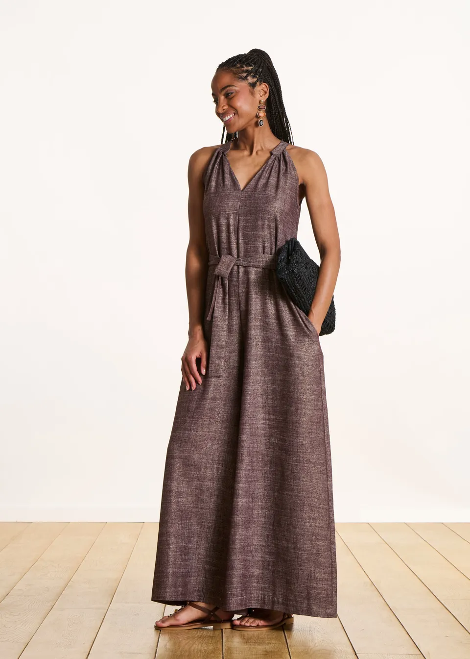 la-f-e-marabout-e-farafe-jumpsuit-braun-irisierend-rmellos image 1