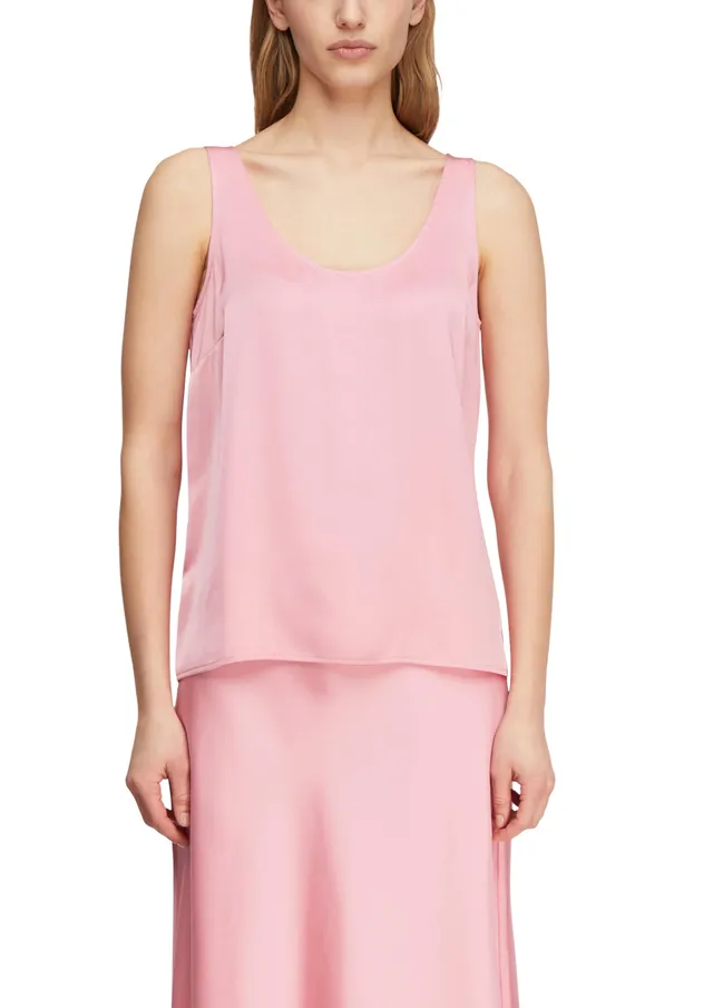 comma-satin-top-rundhals-blusentop-gr-38-rosa-festlich image 1