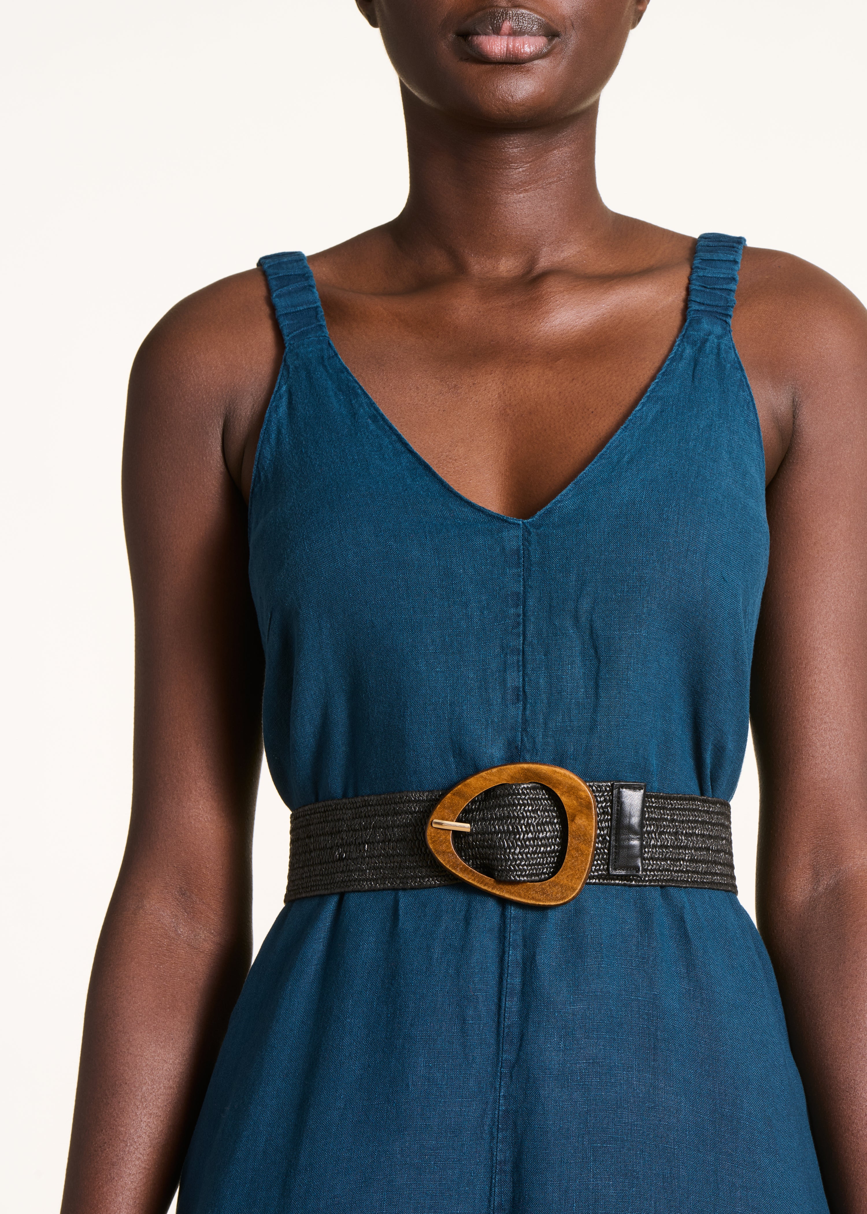 la-f-e-marabout-e-accessoires-g-rtel-schwarz-elastisch-holz-schnalle image 1