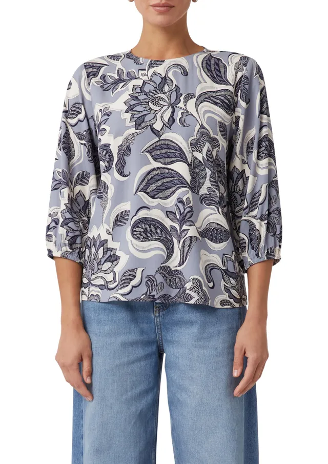 comma-bluse-all-over-print-twill-gr-e-38 image 1