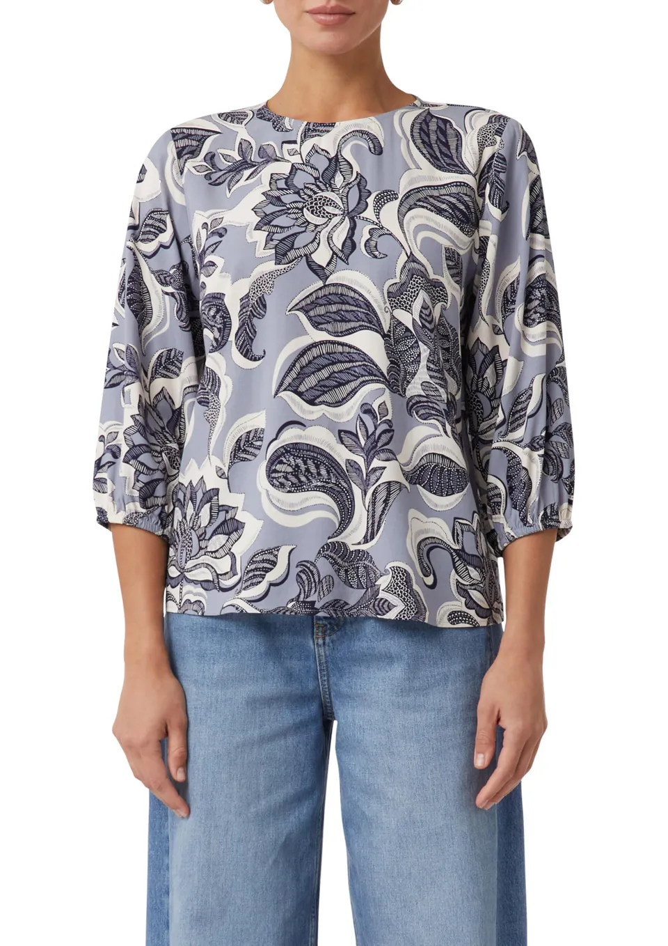 comma-bluse-all-over-print-twill-gr-e-38 image 1