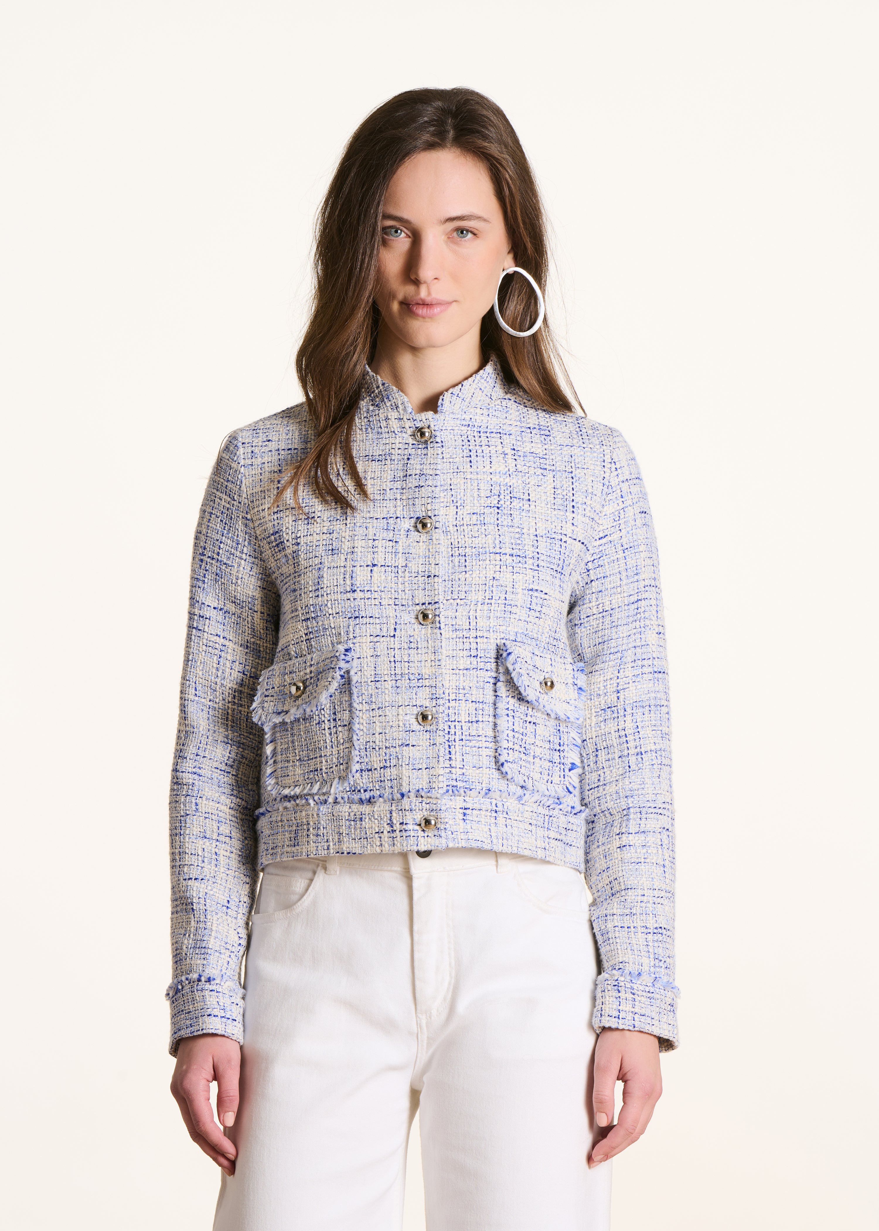 la-f-e-marabout-e-jacke-blau-tweed-gr-34-46 image 1