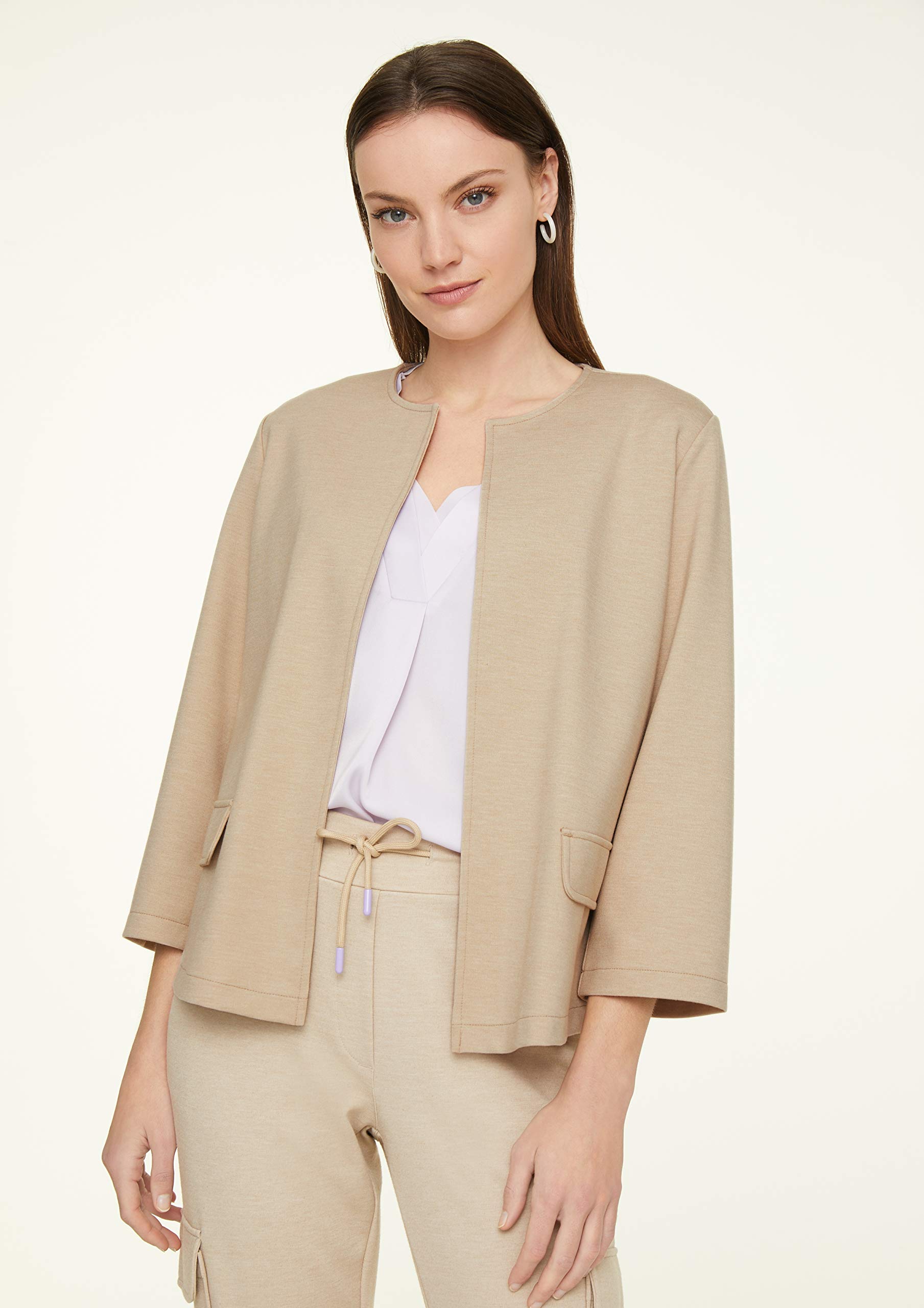 comma-blazerjacke-sand-melange-clean-f-r-damen image 4