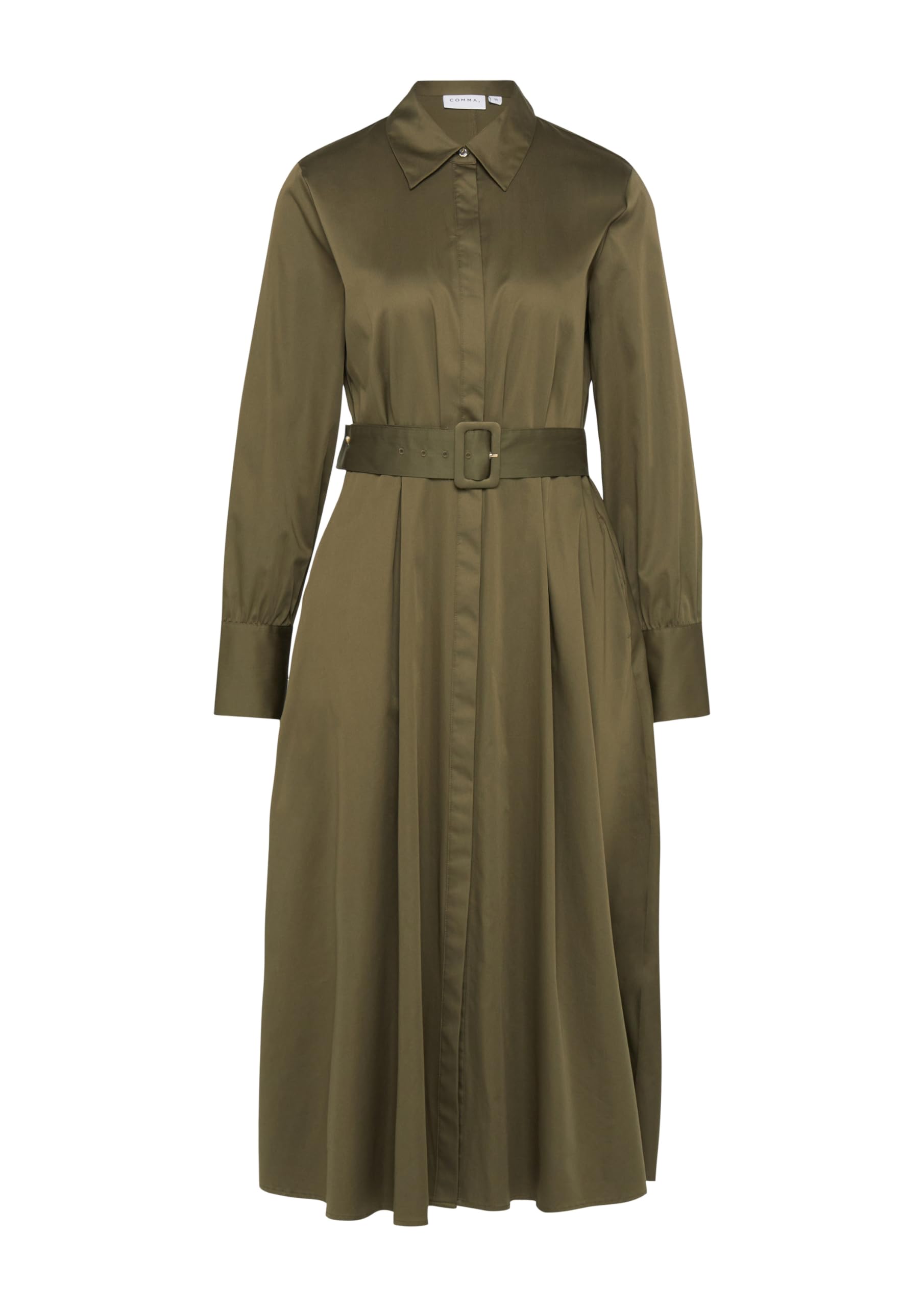 comma-hemdblusenkleid-midi-gr-38-hemdkragen-g-rtel image 3