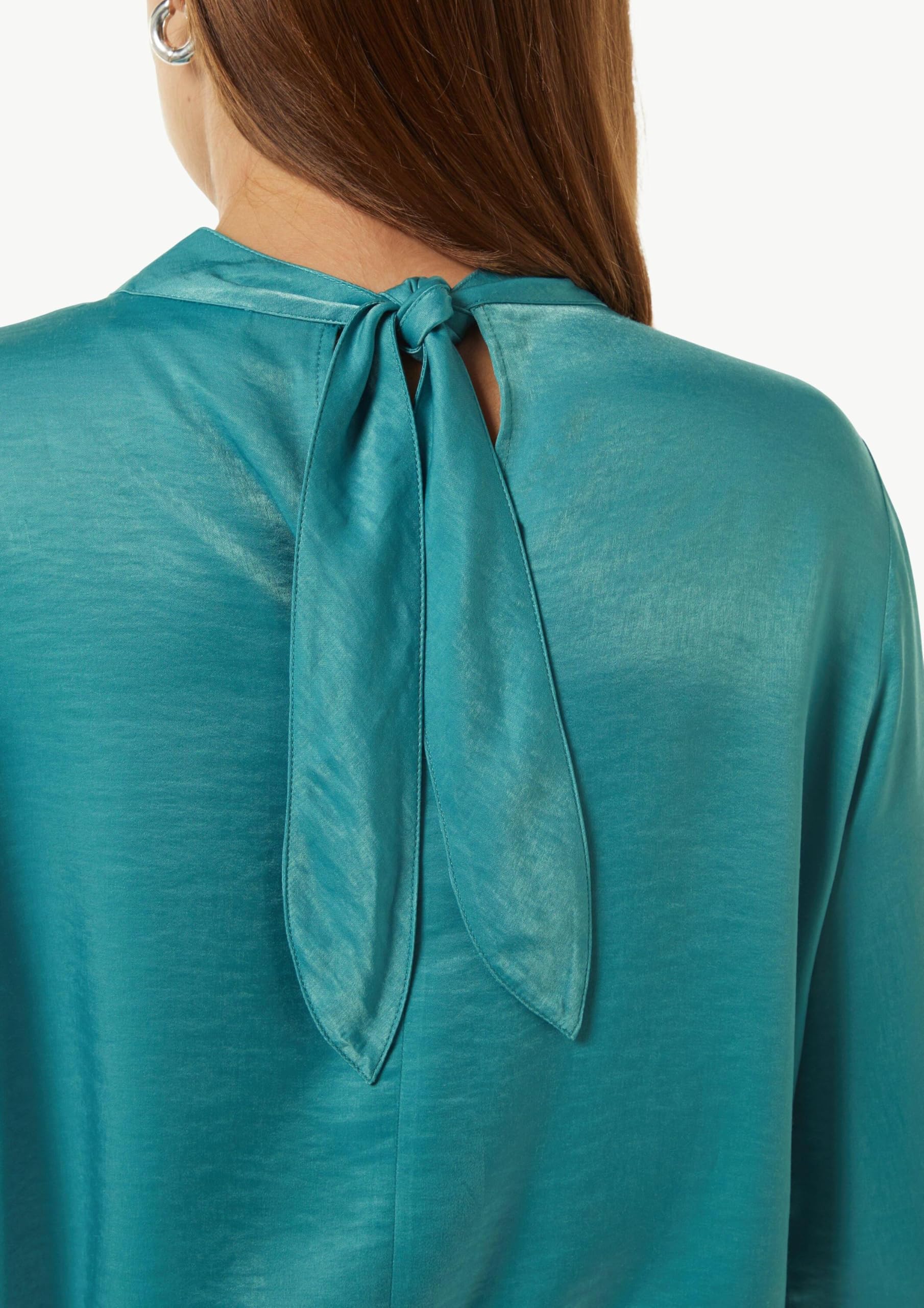 comma-viskosemix-bluse-mit-bindedetail-bluse-gr-46-t-rkisblau image 4