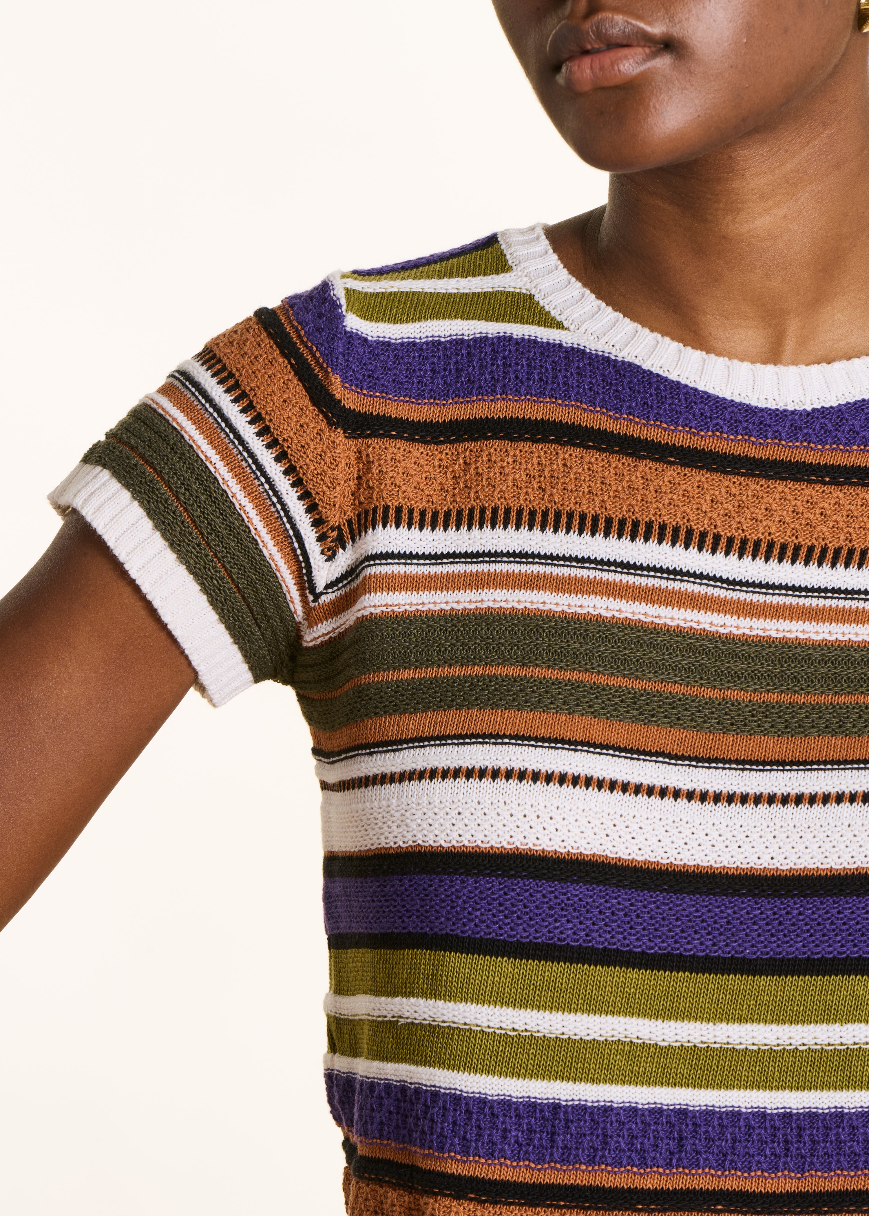 la-f-e-marabout-e-foxini-pullover-streifen-khaki-camel image 5