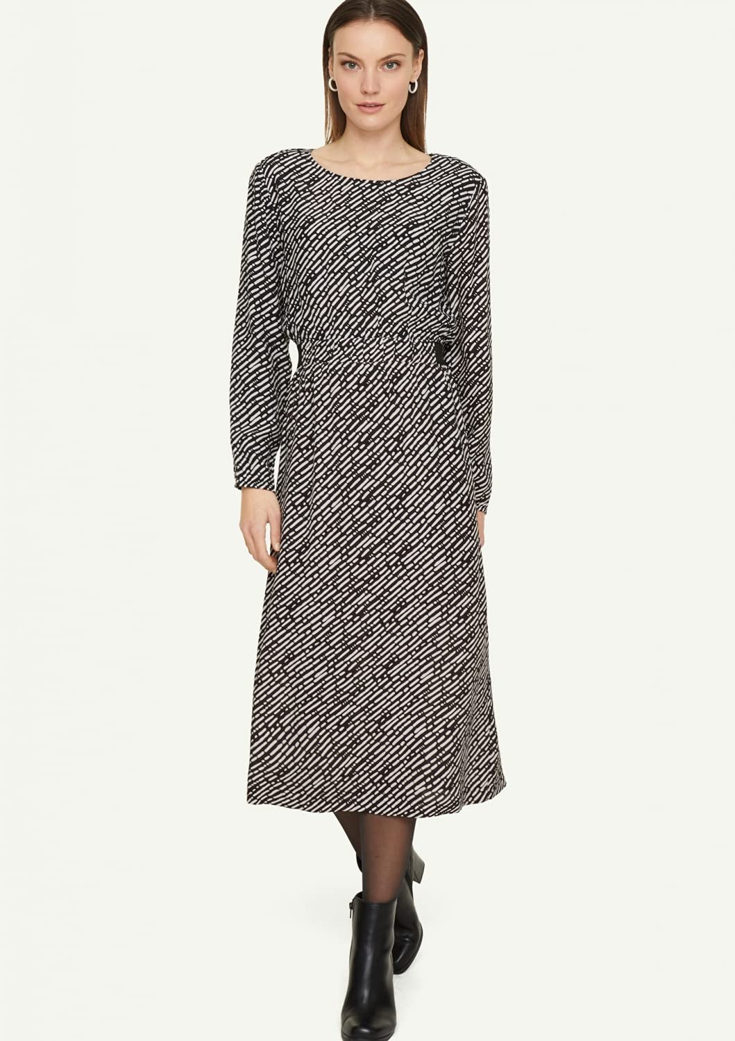 comma-midikleid-langarm-rundhals-kleid-gr-e-36 image 4