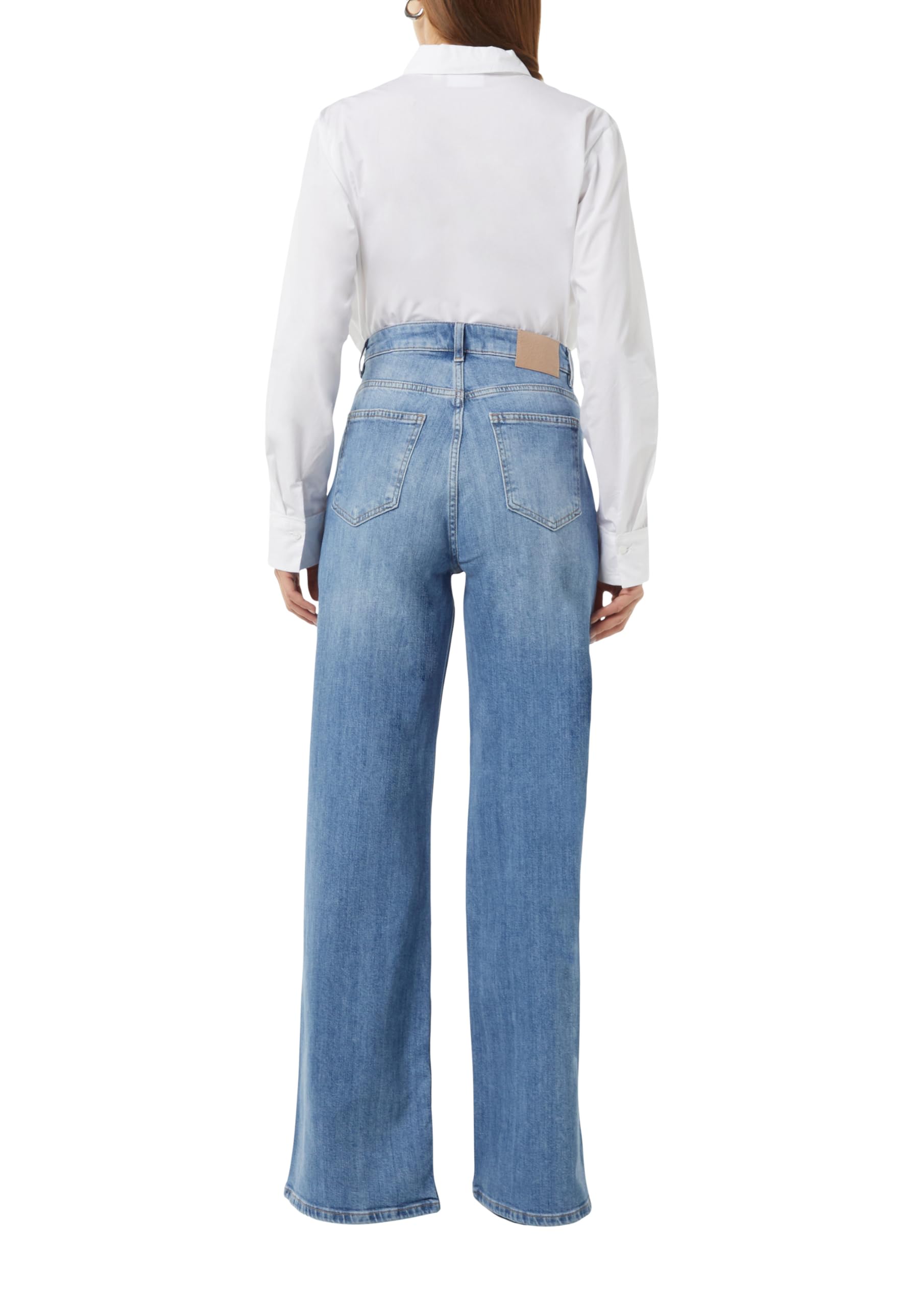 comma-wide-leg-jeans-hose-gr-40-blau-geschlitzter-saum image 2