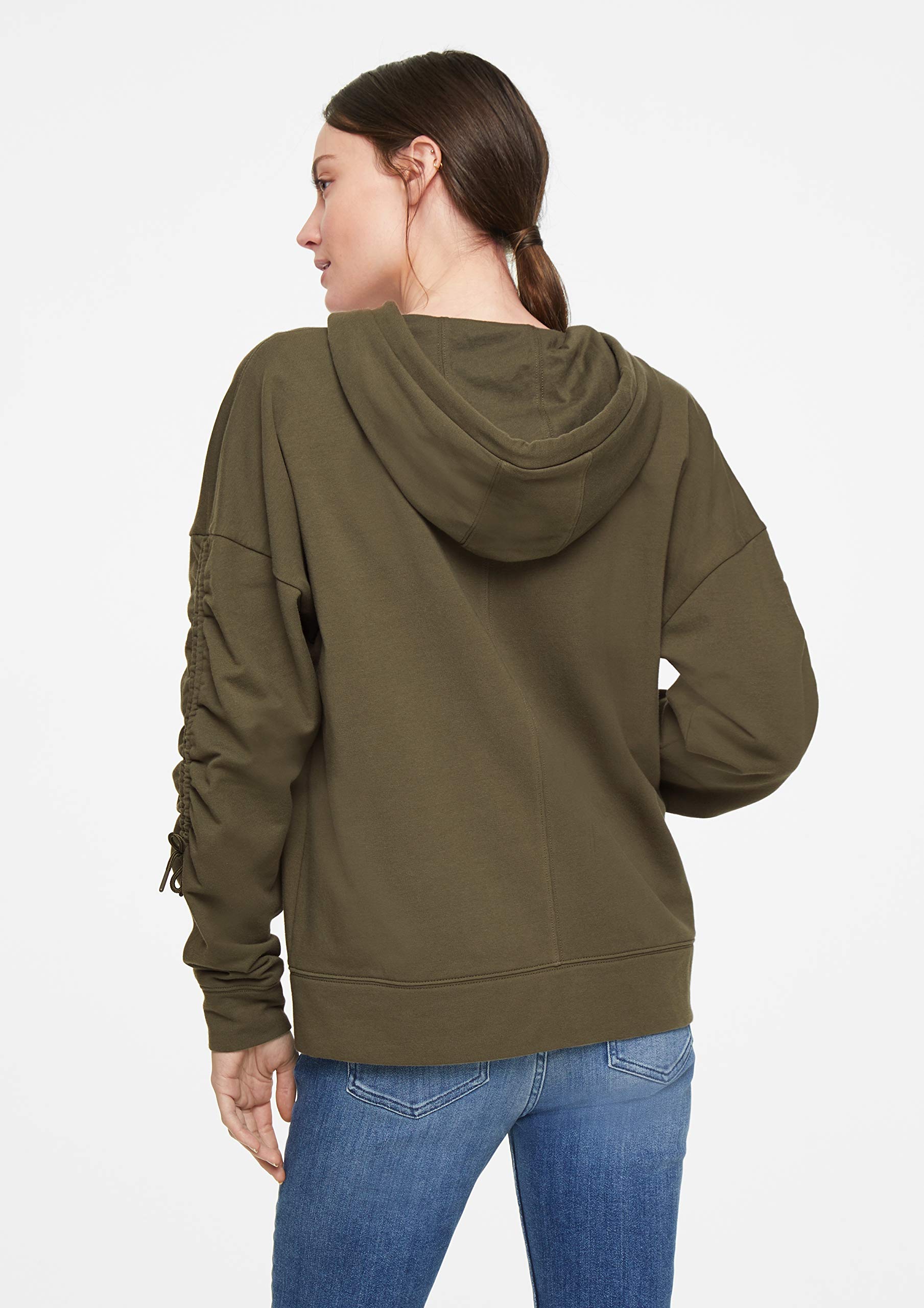 comma-casual-identity-sweatjacke-damen-khaki-34-lockere-passform image 5