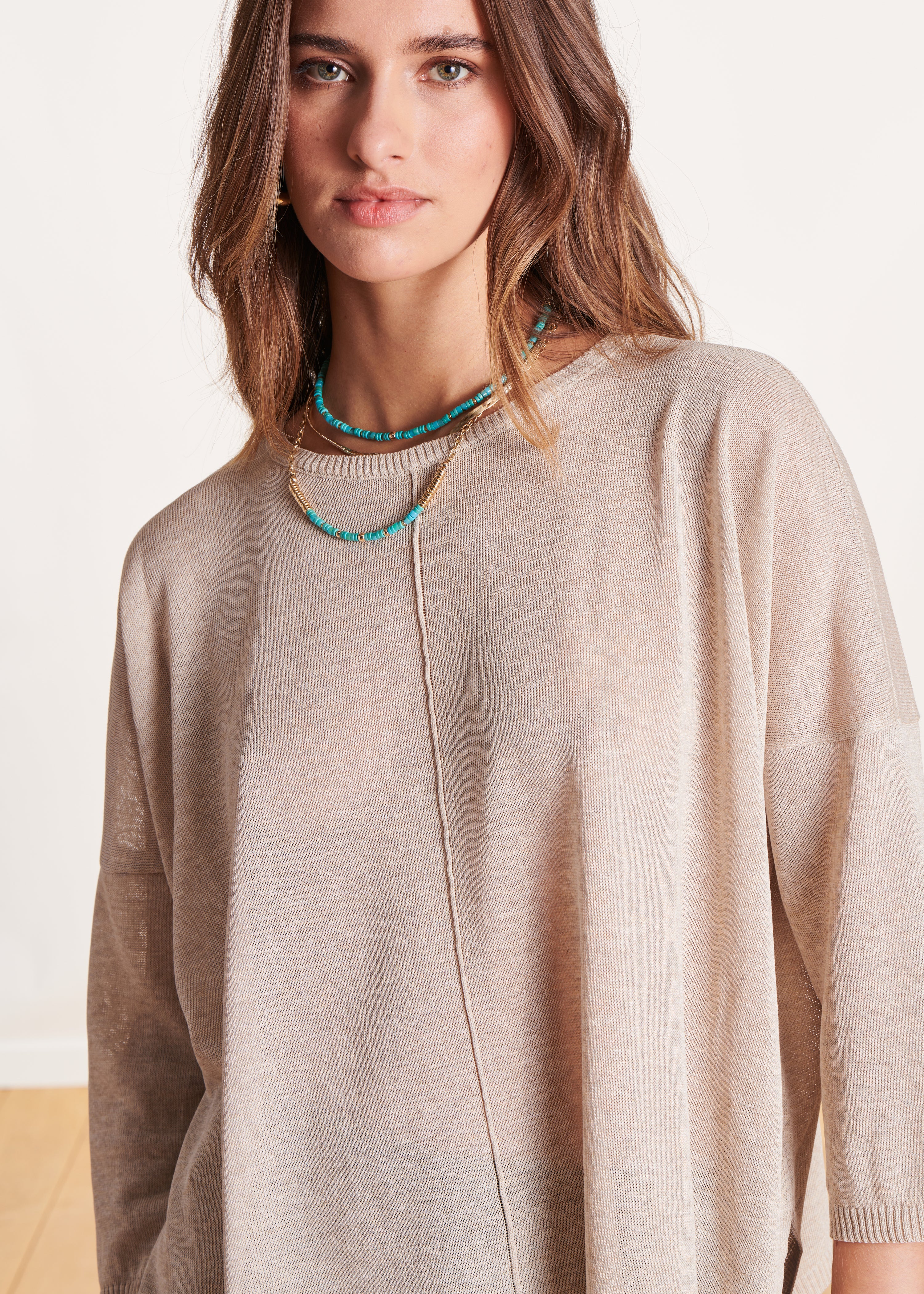 la-f-e-marabout-e-selfix-pullover-gold-oversize-3-4-arm image 5