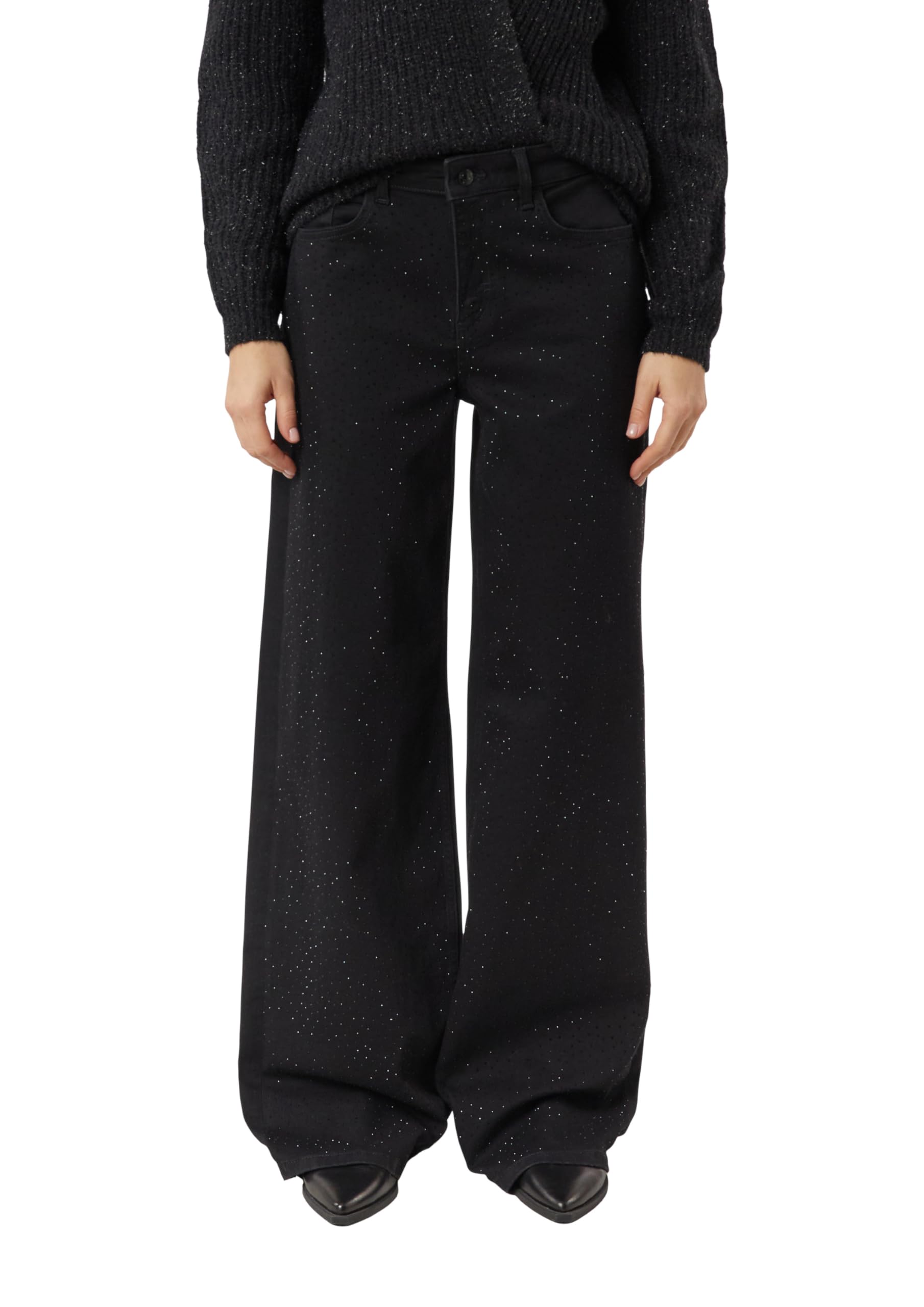 comma-jeans-2175749-schwarz-flared-40w-32l image 1