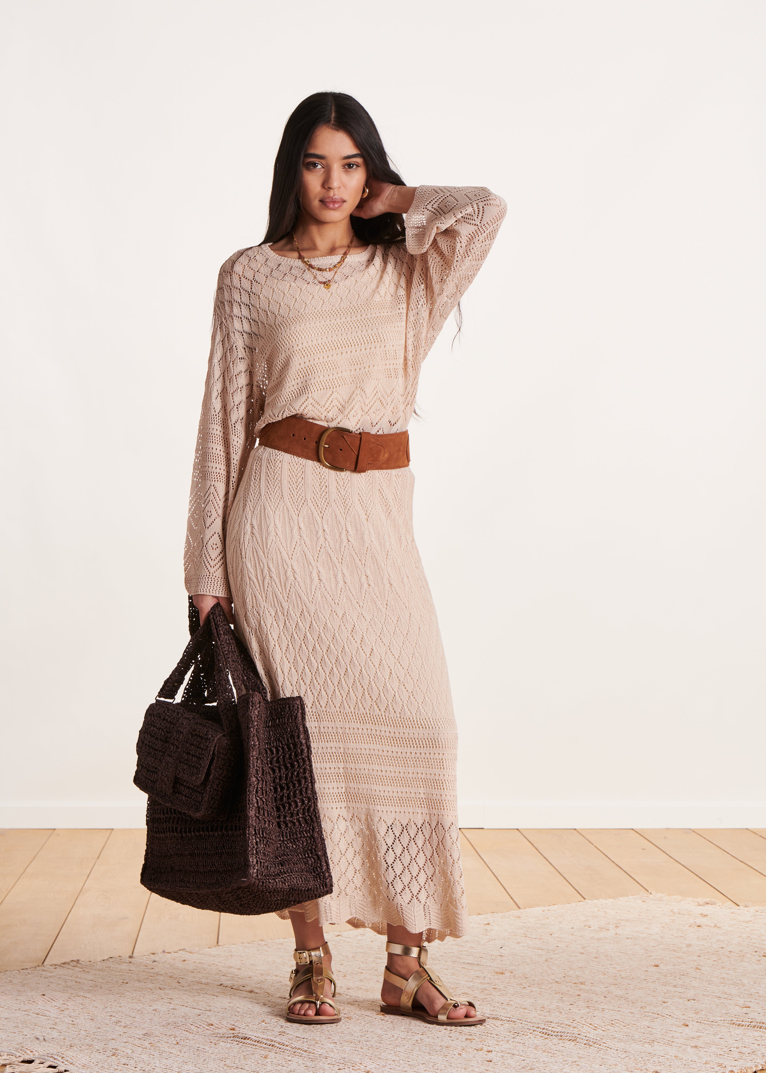 la-f-e-marabout-e-rock-sable-beige-h-kel-midi-elastisch image 1