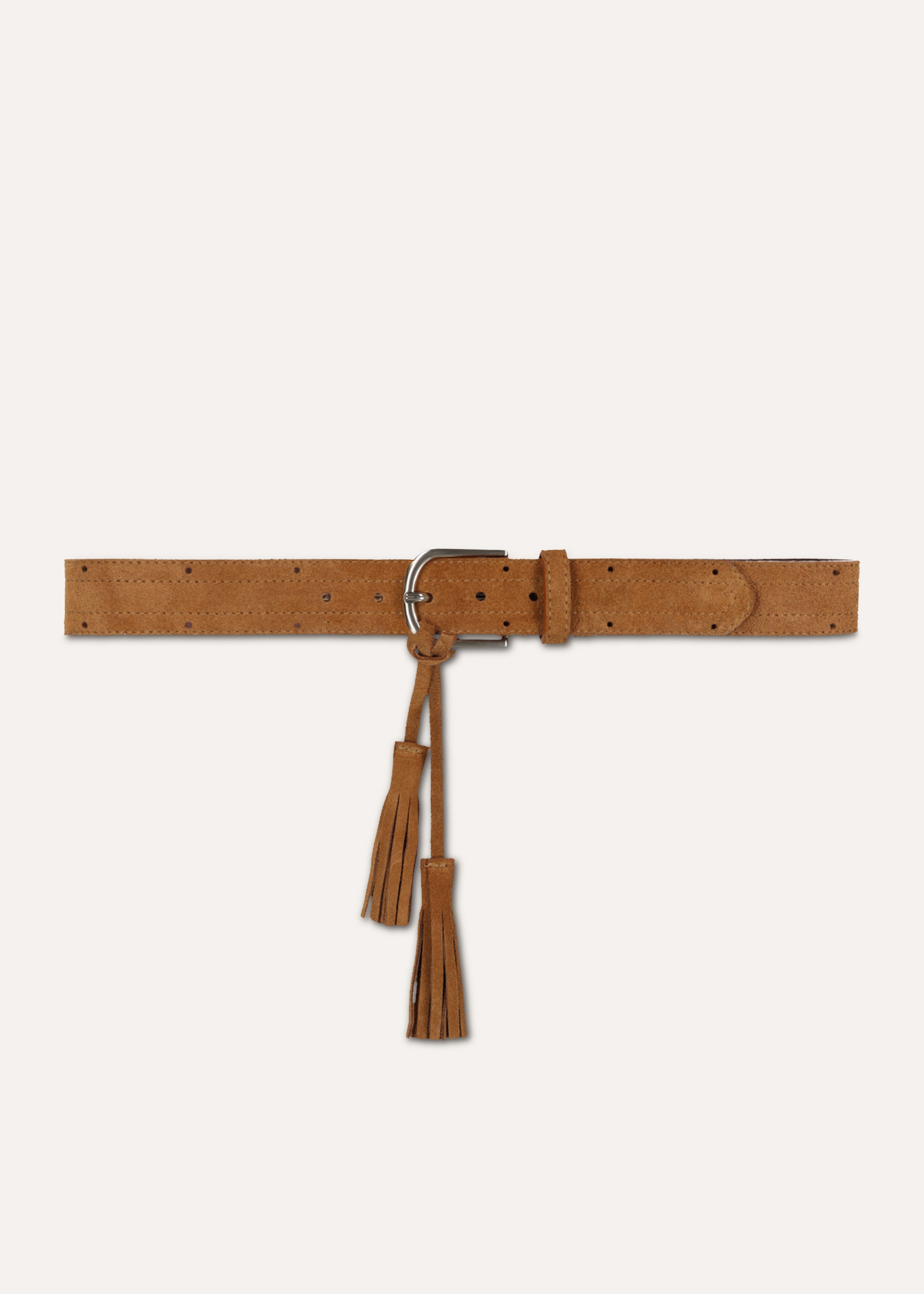 la-f-e-marabout-e-fourche-g-rtel-camel-leder-pompons image 3