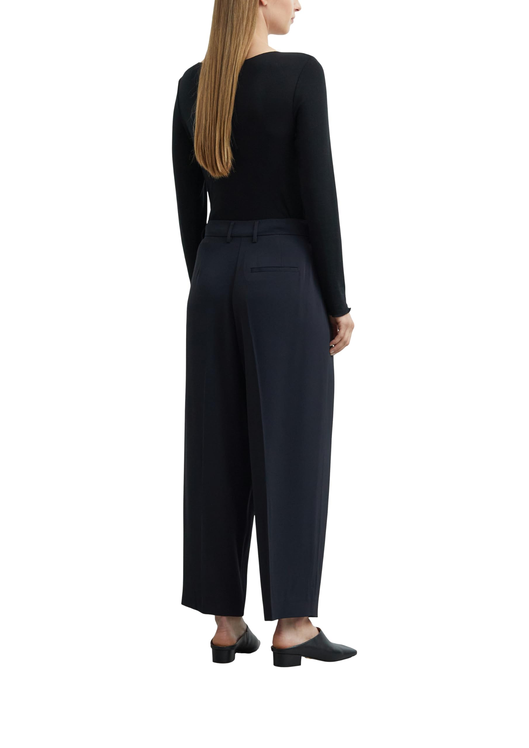 comma-bundfaltenhose-wide-leg-ankle-mid-rise-navy-gr-34 image 2
