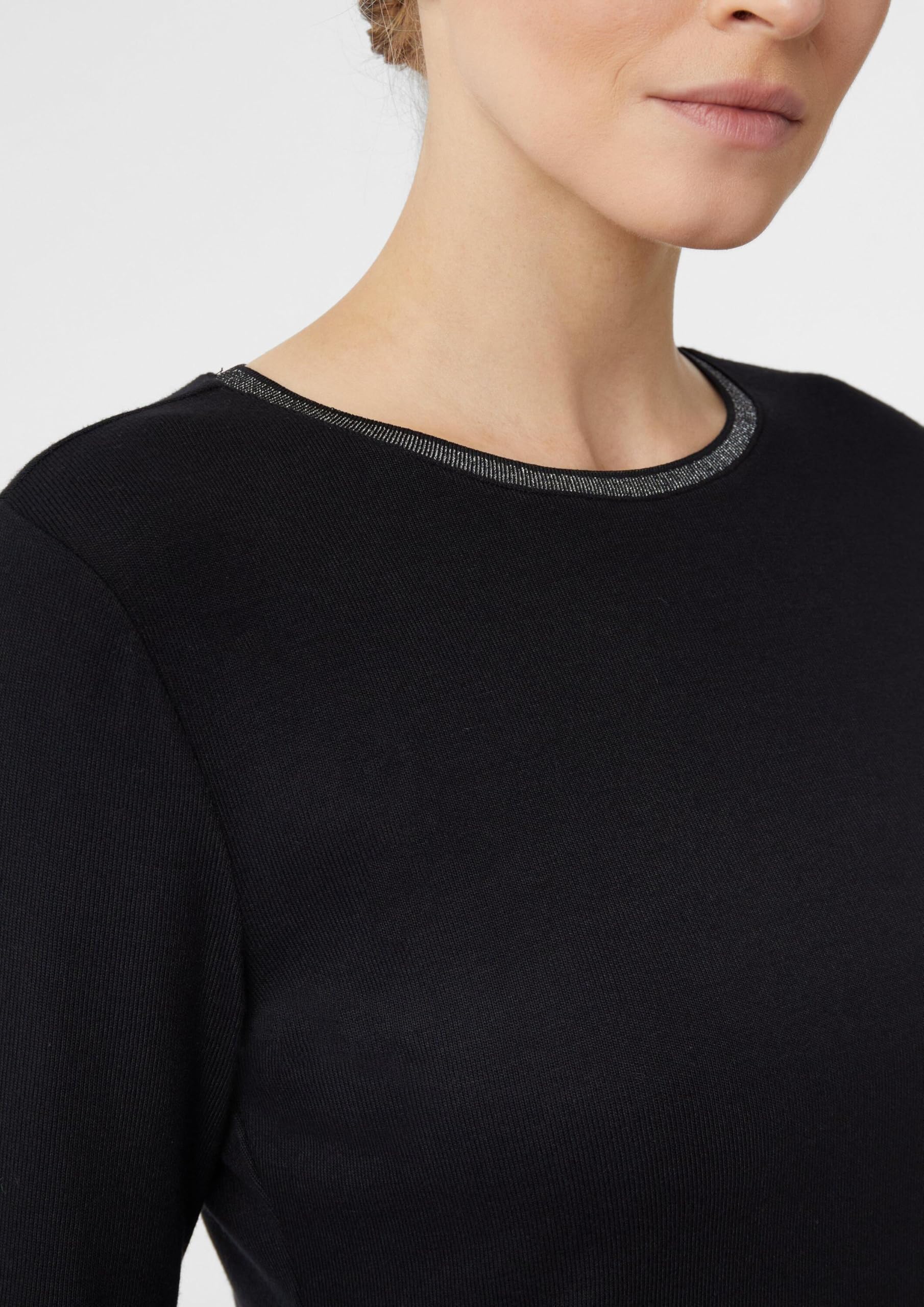 comma-tops-longsleeve-slim-fit-glitzer-schwarz-gr-40 image 4