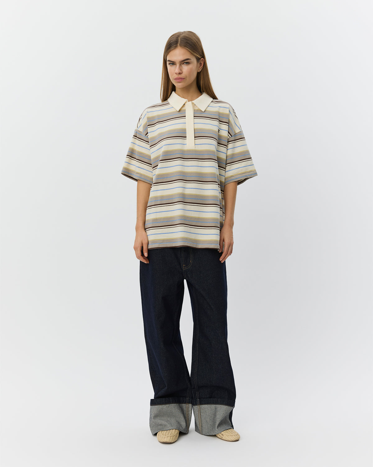 sofie-schnoor-women-pilsw-polo-shirt-off-white-gestreift-baumwolle image 2