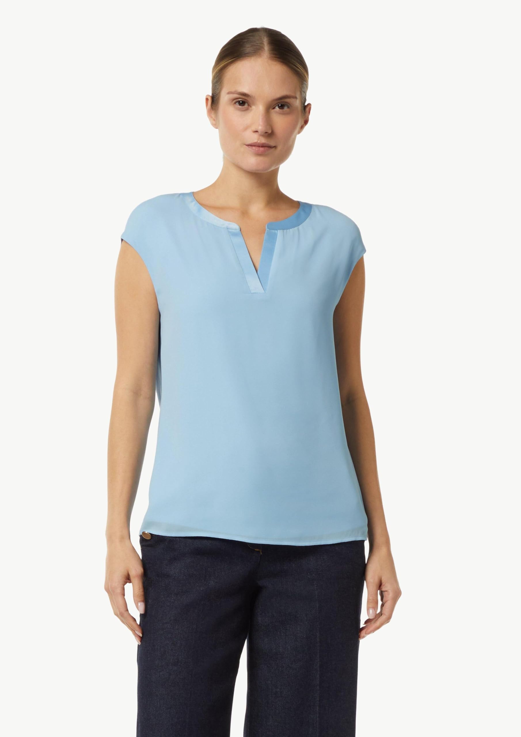 comma-blusenshirt-mit-satinblende-bluse-hellblau-38 image 5