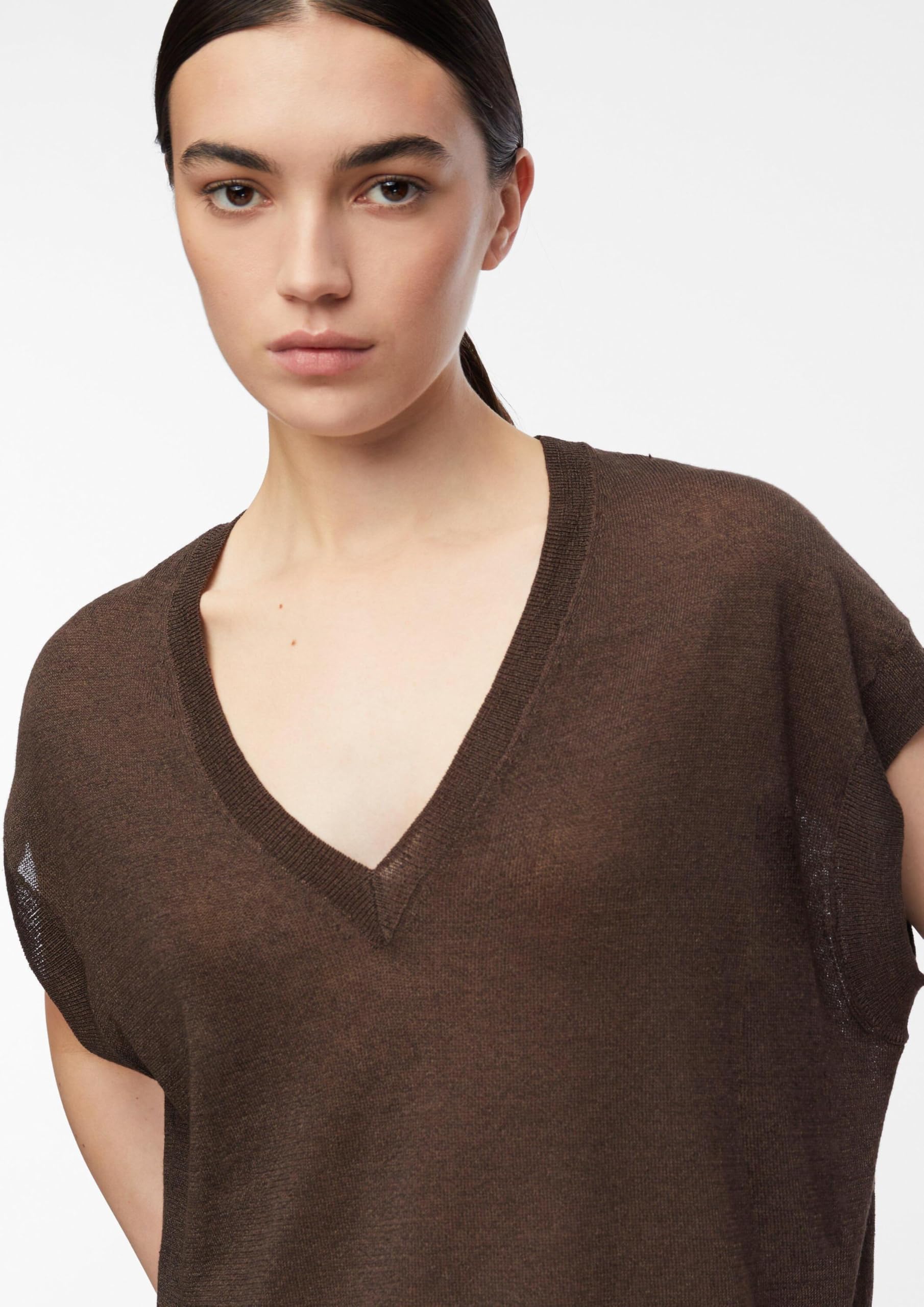comma-strickpullover-gr-l-dunkelbraun-feinstrick-damen image 3