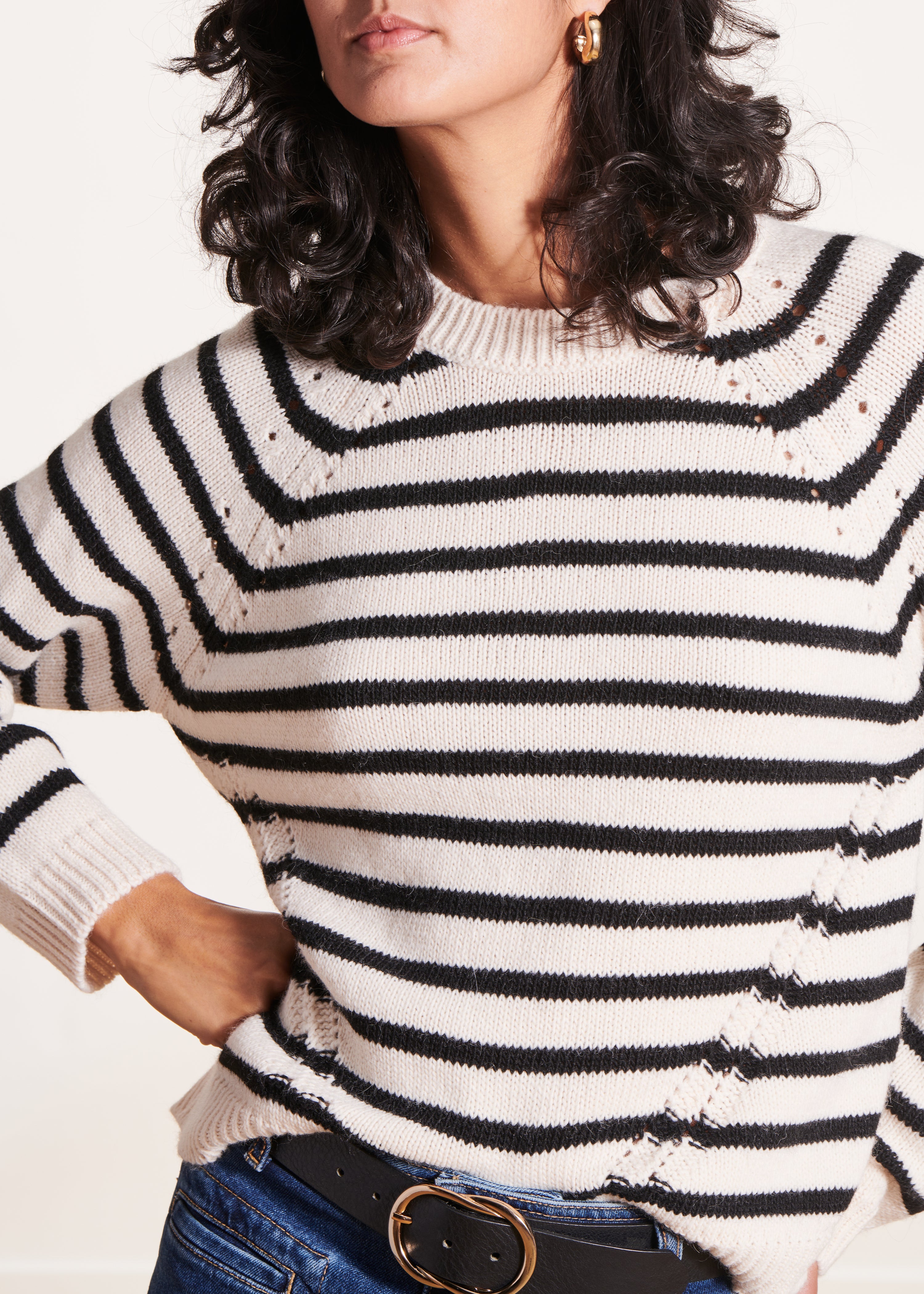 la-f-e-marabout-e-marini-re-pullover-ecru-schwarz-streifen image 5