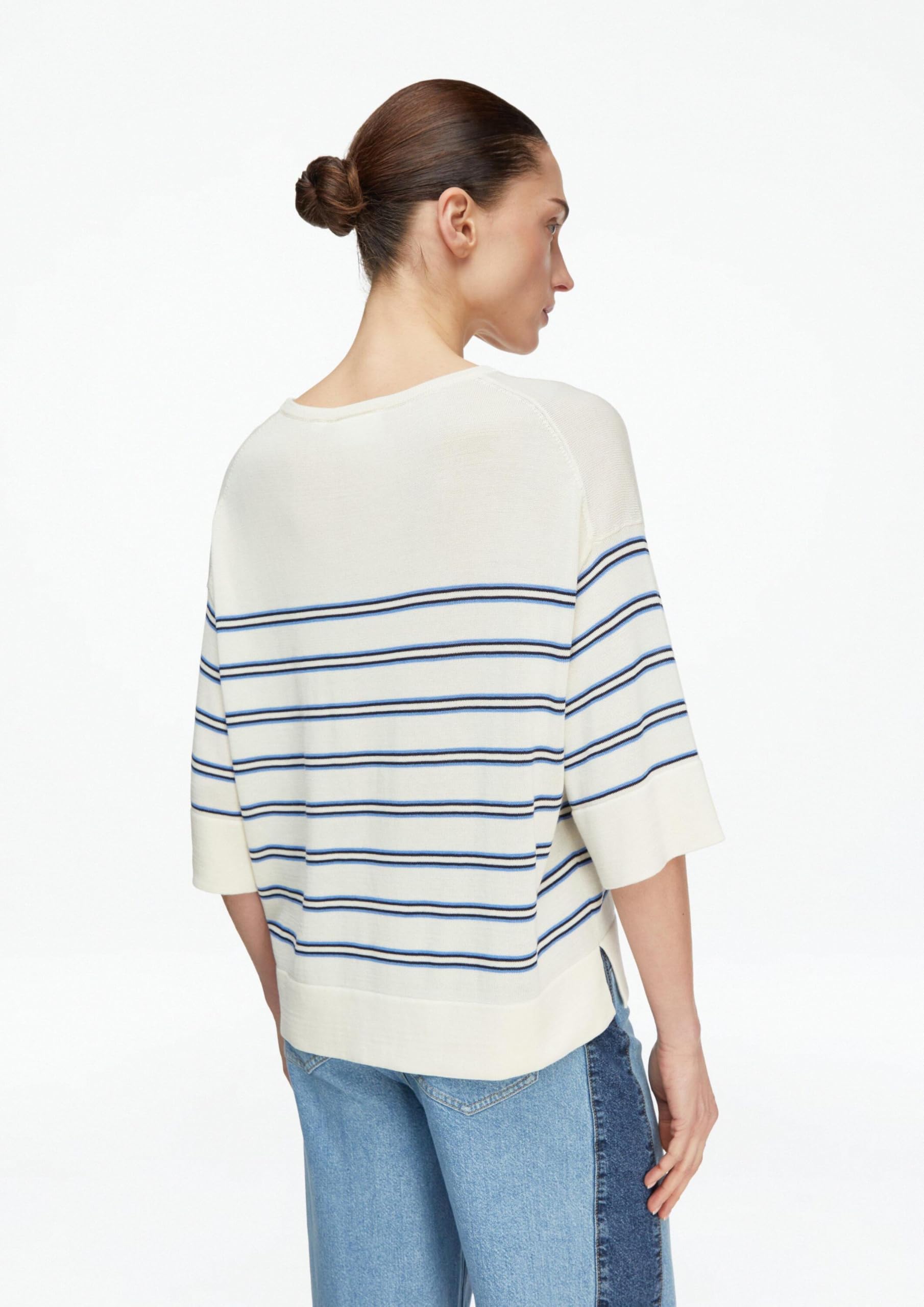 comma-strickpullover-gestreift-kurzarm-gr-l-relaxed-fit image 7