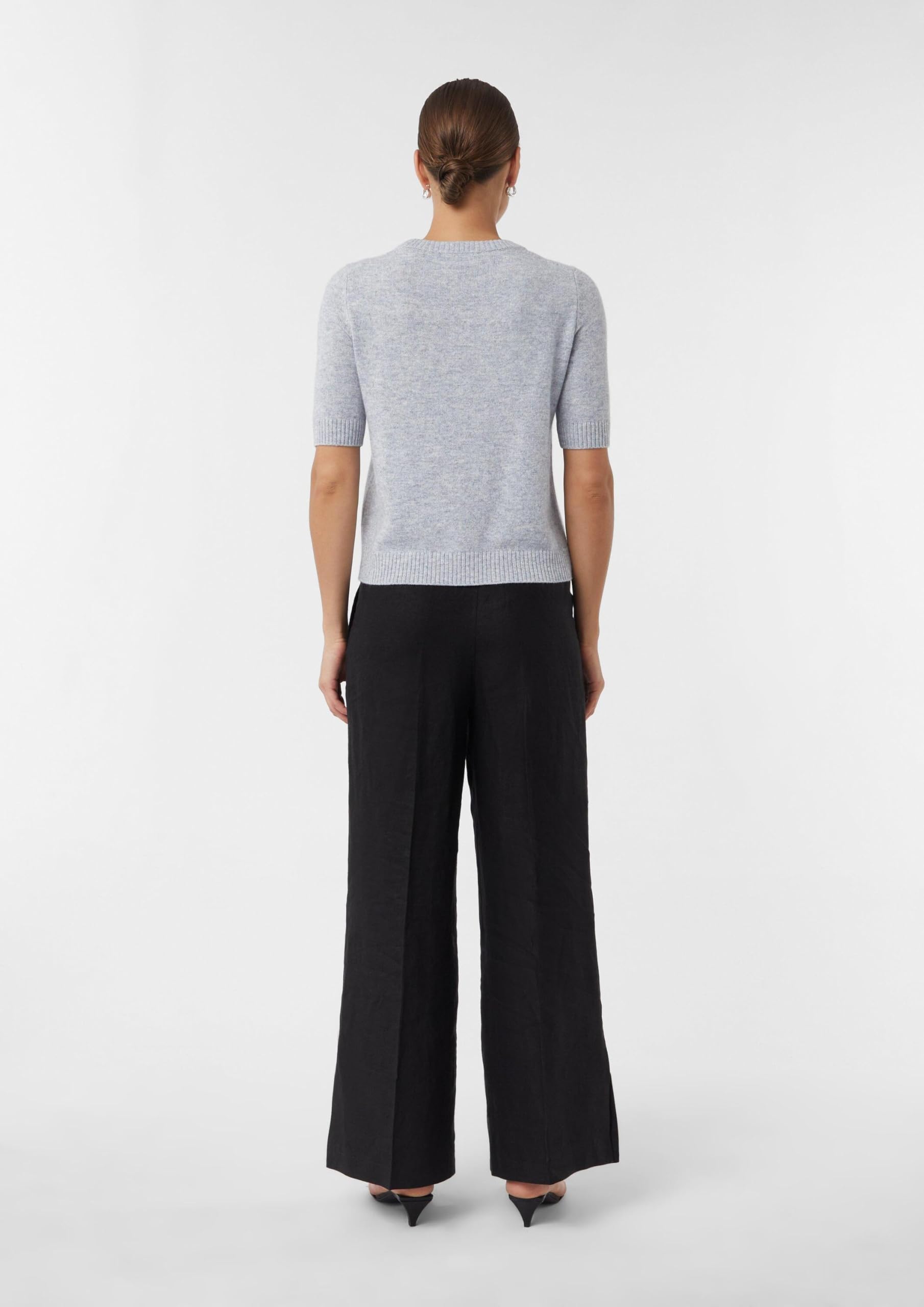 comma-2169577-strickpullover-kurzarm-hellgrau-gr-42 image 8