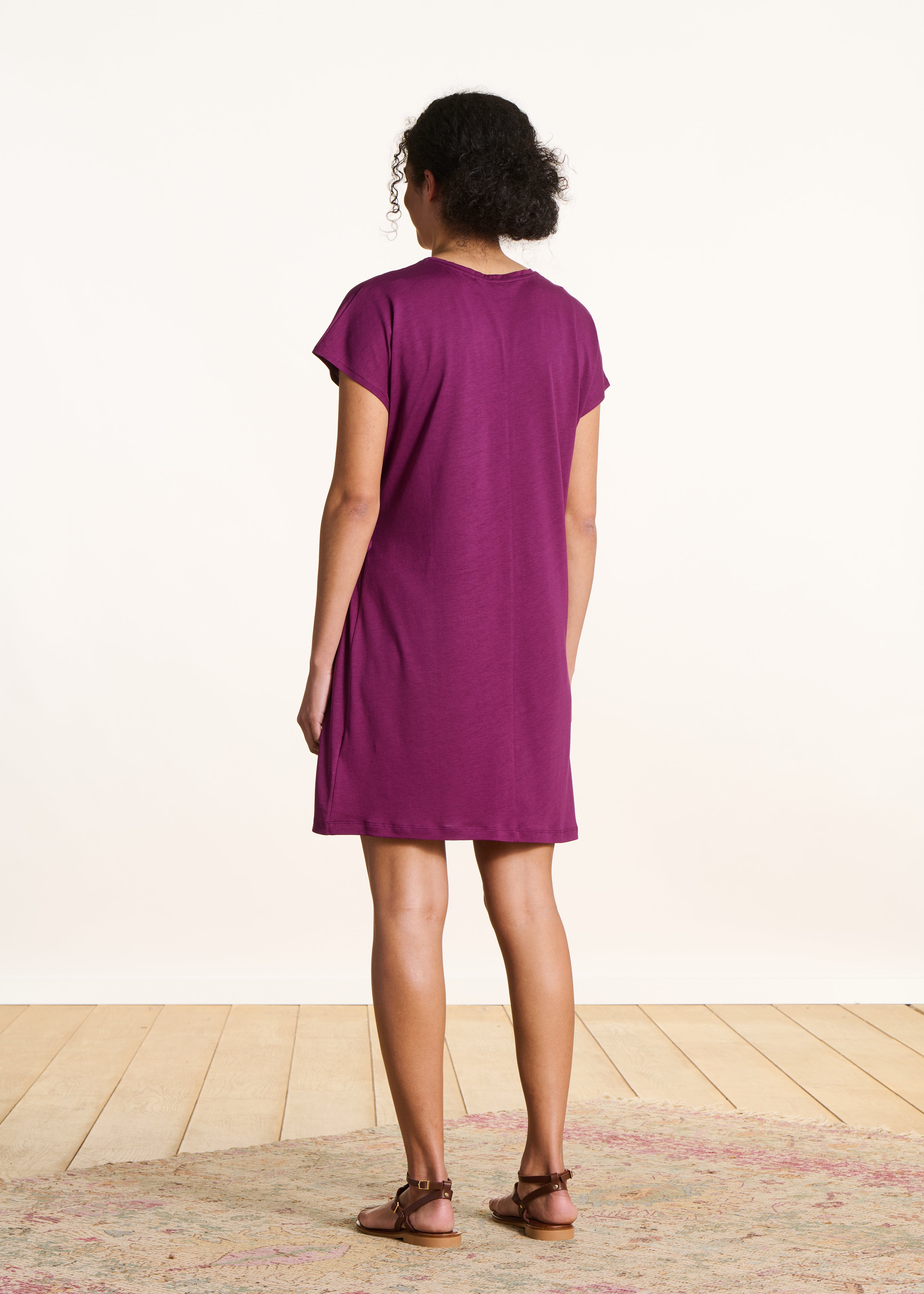 la-f-e-marabout-e-robe-kleid-violett-kurz-lyocell-xs-xl image 2