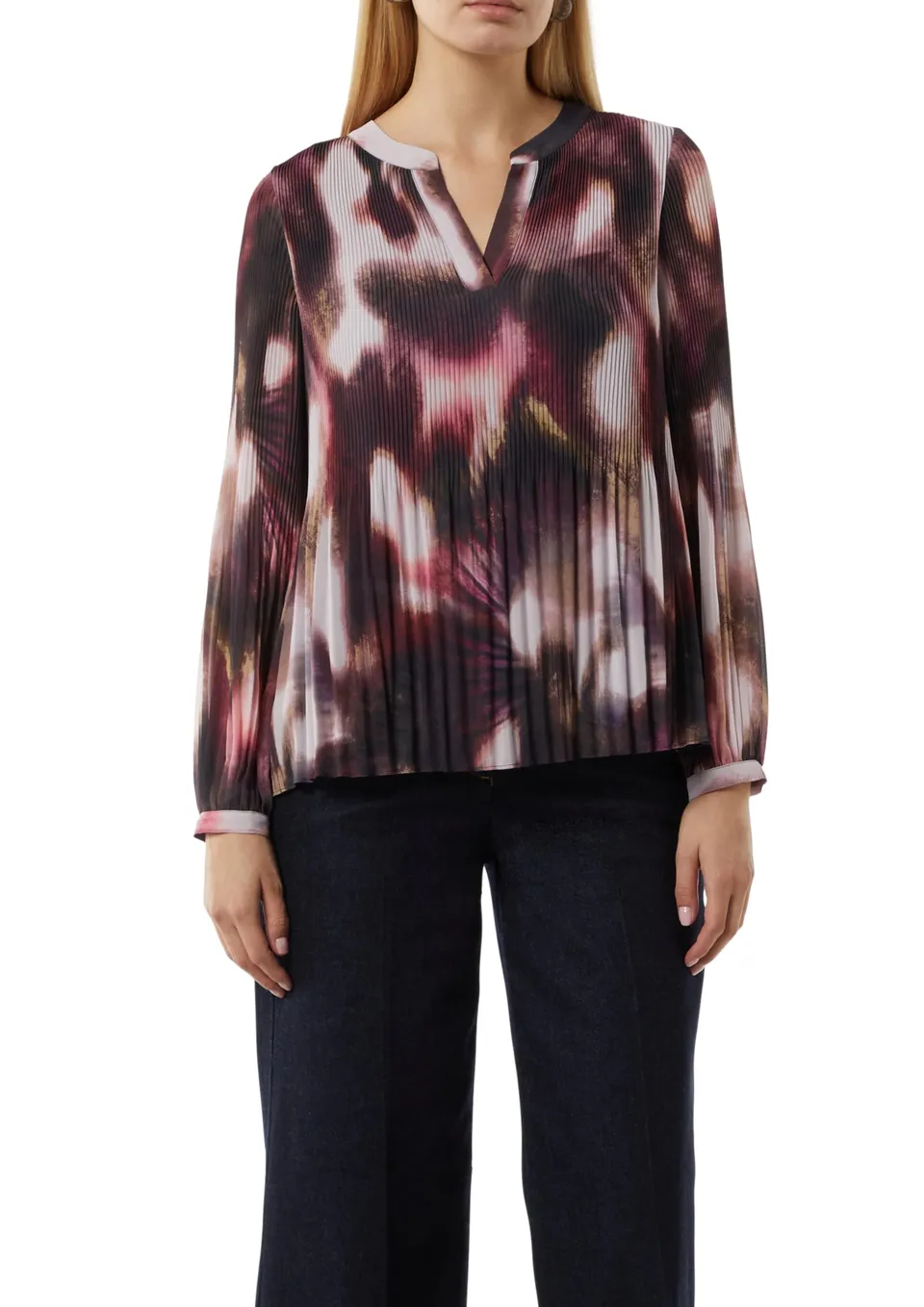 comma-tunika-bluse-plissierter-chiffon-gr-36 image 1