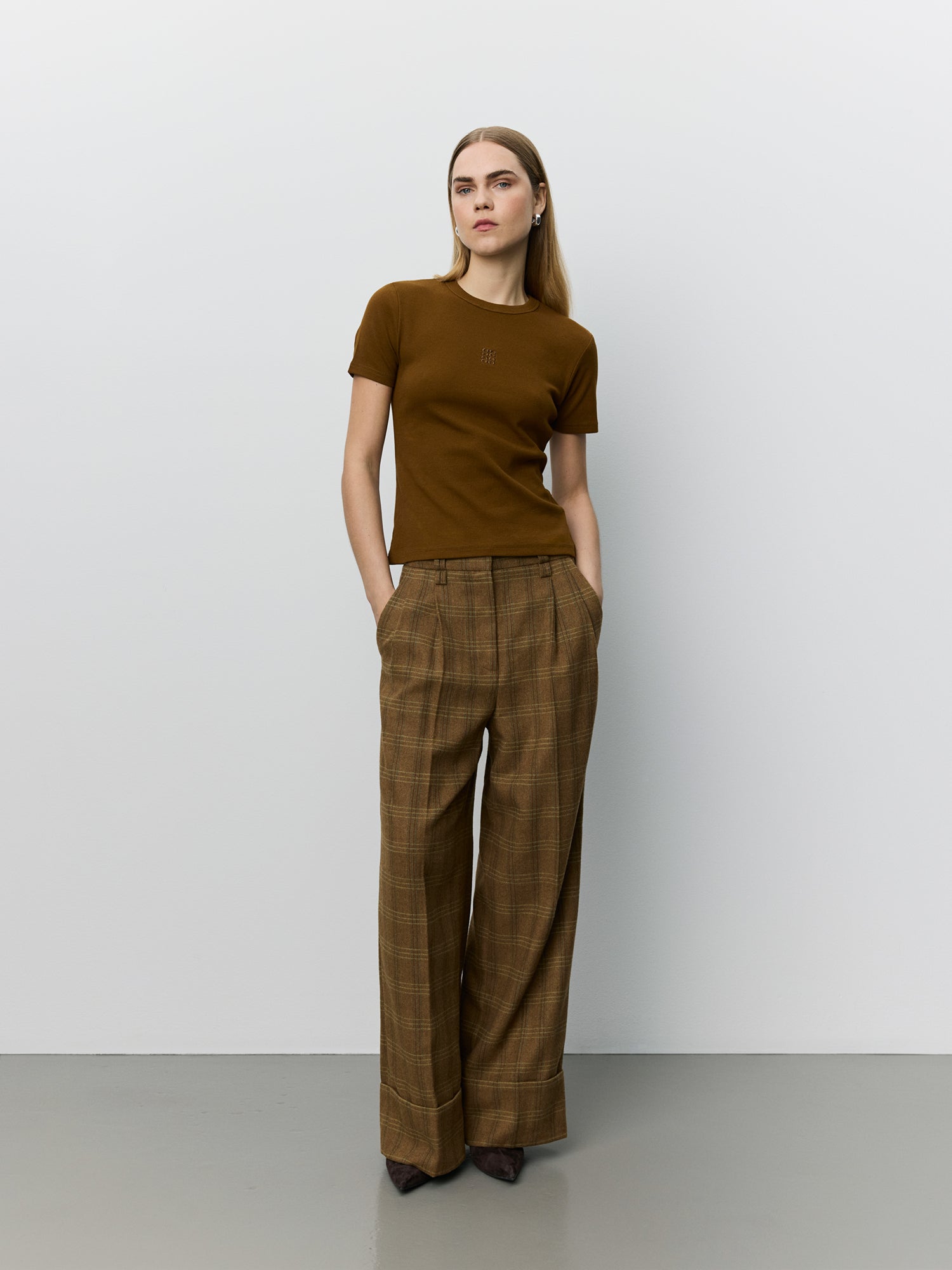 sofie-schnoor-women-rosanasw-karo-hose-maple-brown-check image 2