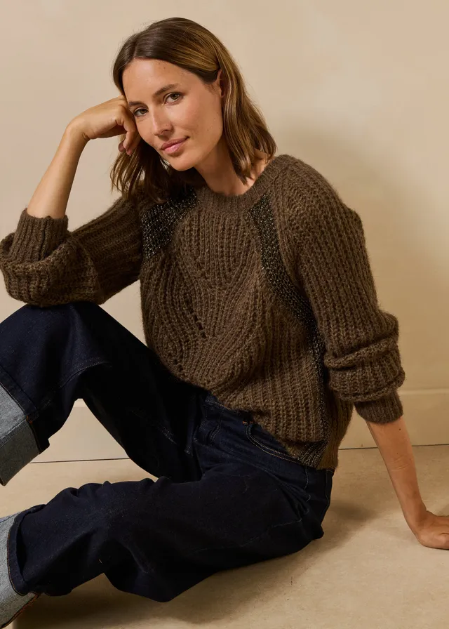 la-f-e-marabout-e-guilio-pullover-damen-khaki-alpaka image 1