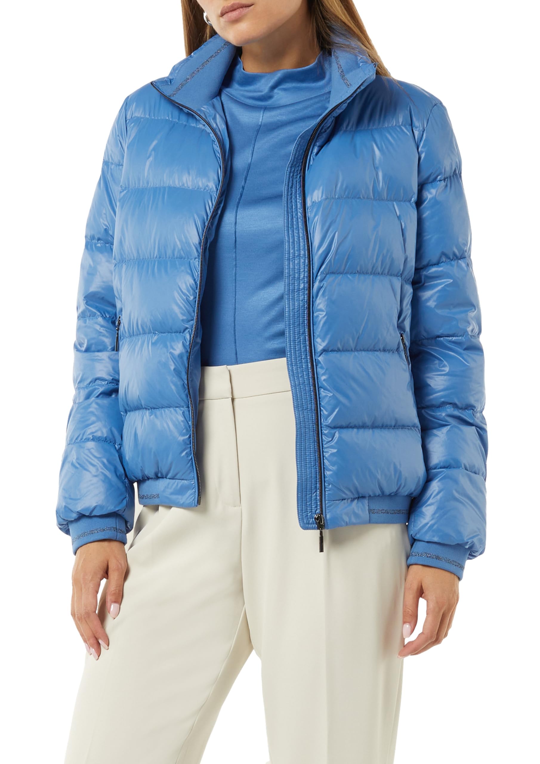 comma-pufferjacke-mit-stehkragen-und-rippb-ndchen-gr-40 image 1