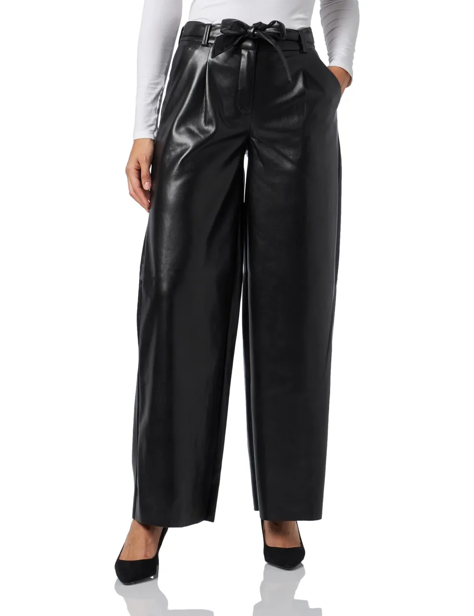 comma-hose-marlenehose-lederlook-gr-42-schwarz image 1