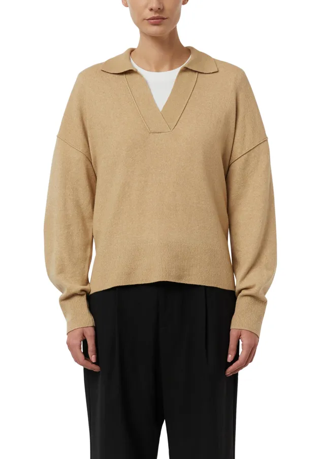 comma-strickpullover-mit-polokragen-relaxed-fit-pastellt-rkis image 1