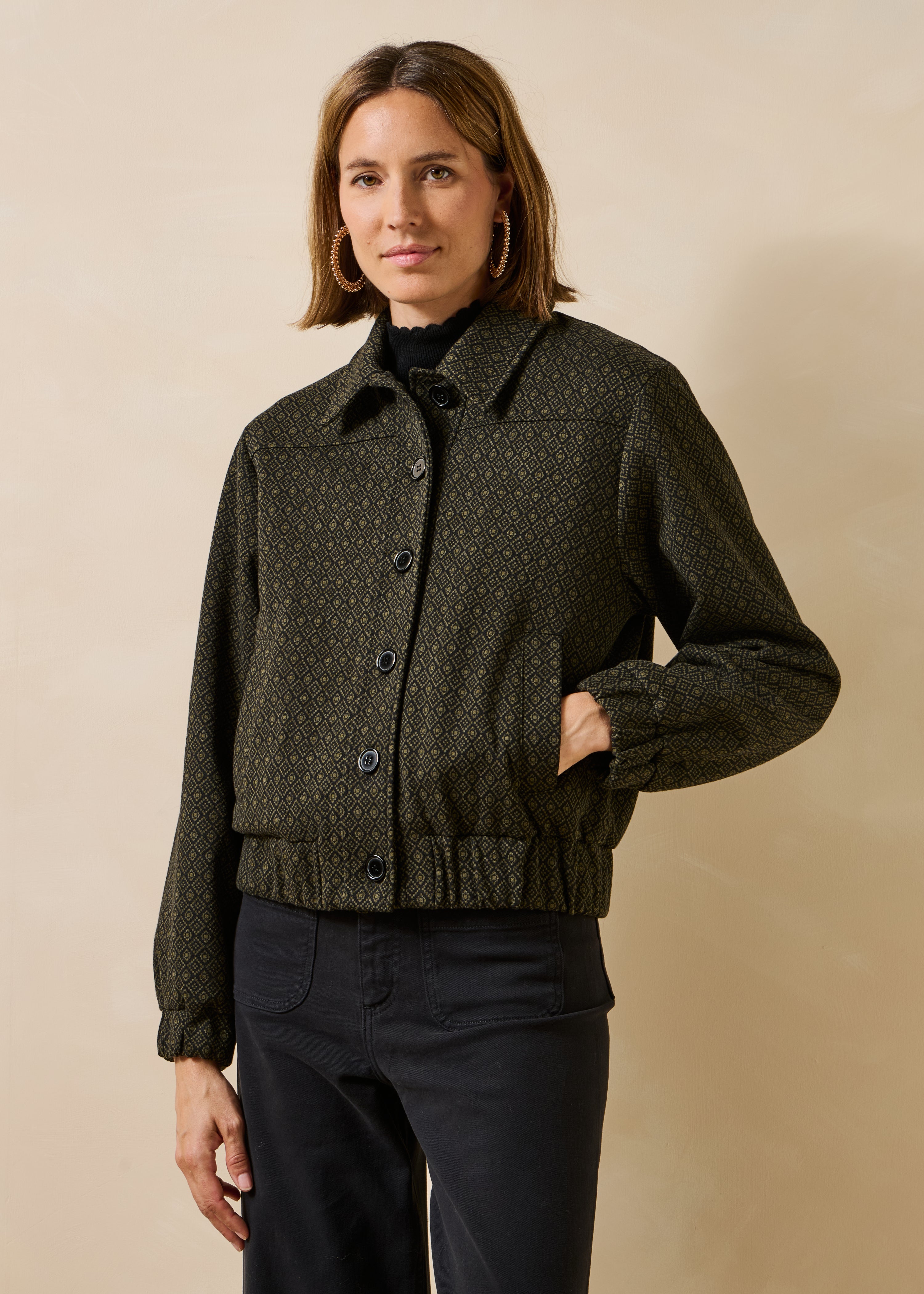 la-f-e-marabout-e-gabriel-blouson-kaki-jacquard-gef-ttert image 2