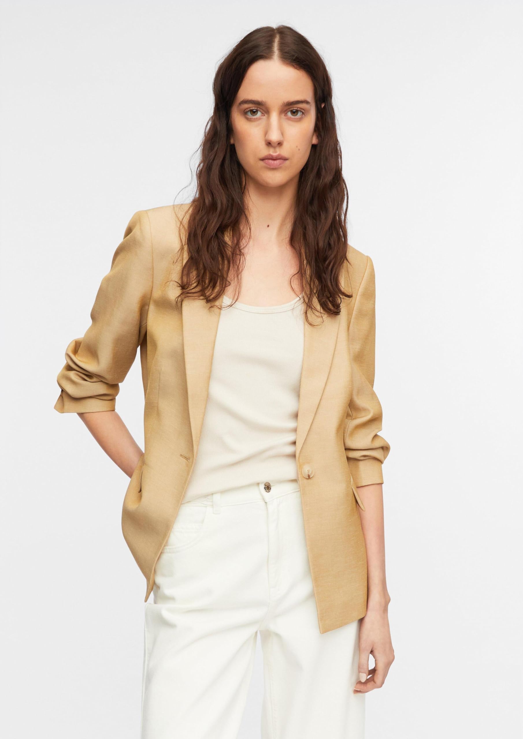 comma-blazers-blazer-regular-fit-reverskragen-3-4-rmel-gr-42-leinen image 6