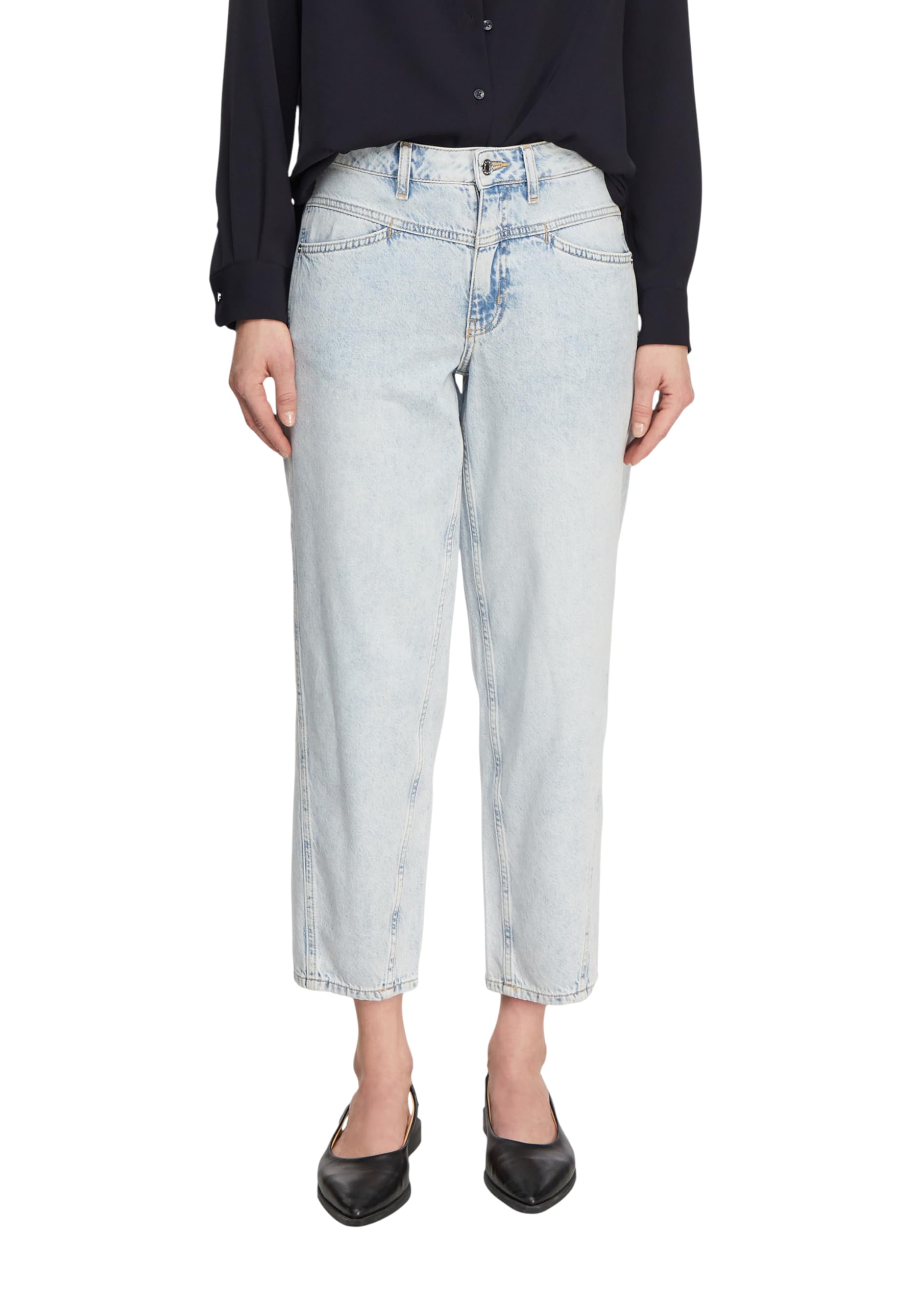 comma-jeans-barrel-leg-mid-rise-gr-42-ankle-waschung image 1
