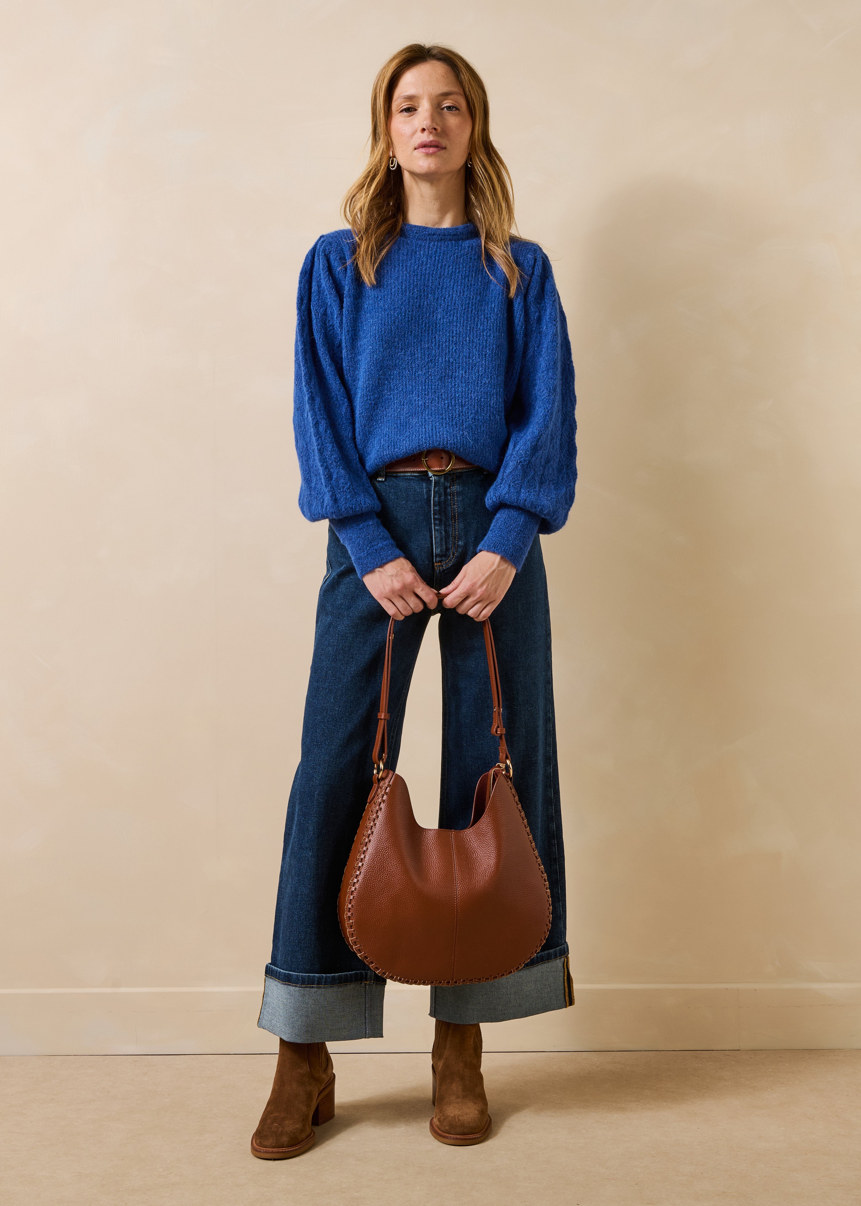 la-f-e-marabout-e-elsie-handtasche-camel-leder-hobo image 3