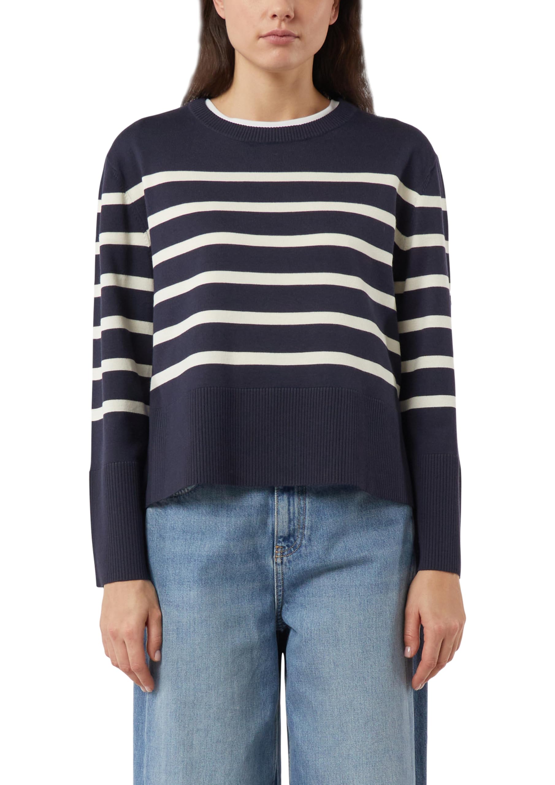 comma-streifenpullover-strickpullover-weite-rmel-blau image 8