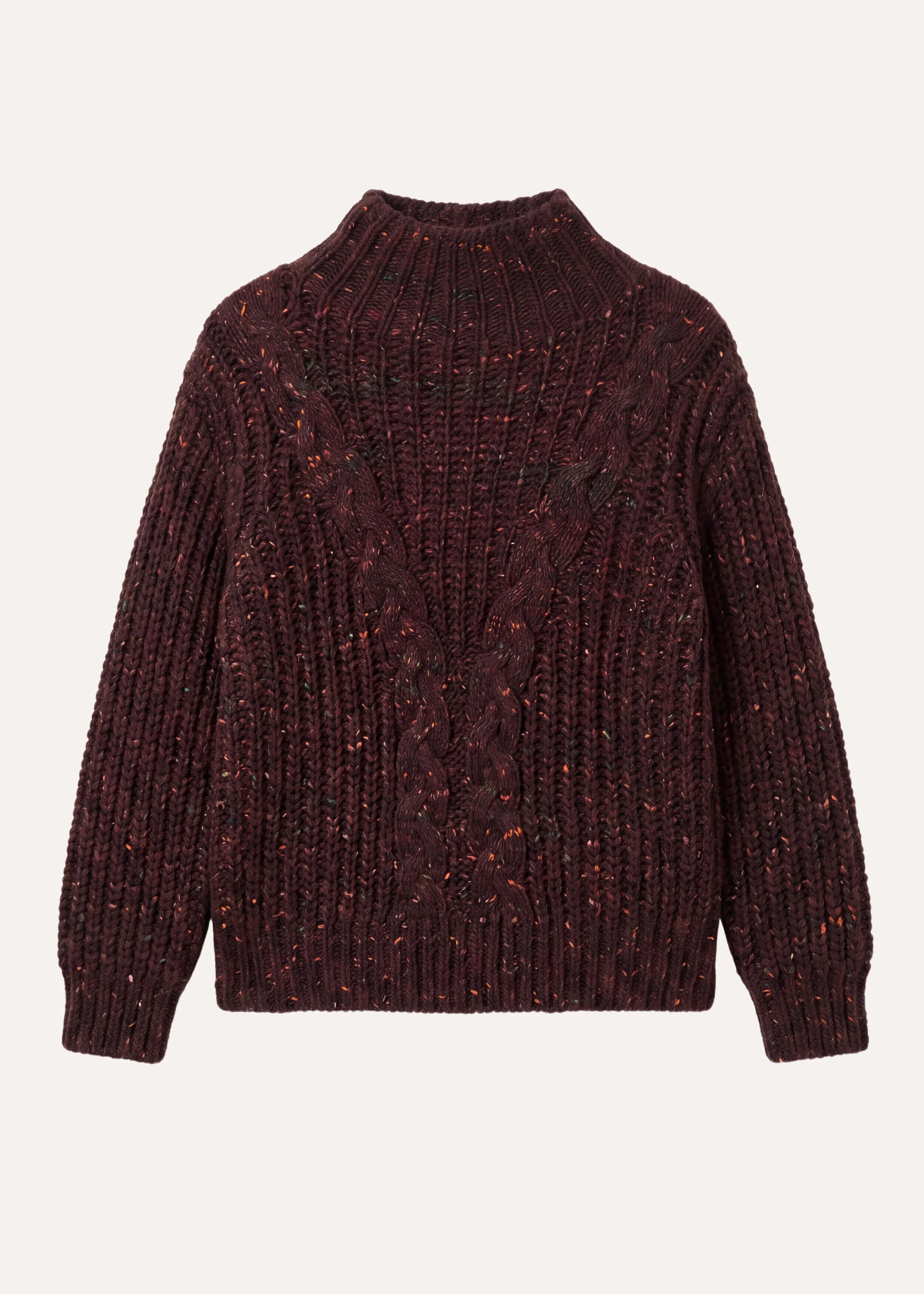 la-f-e-marabout-e-graf-pullover-braun-m-zopf-rollkragen image 6