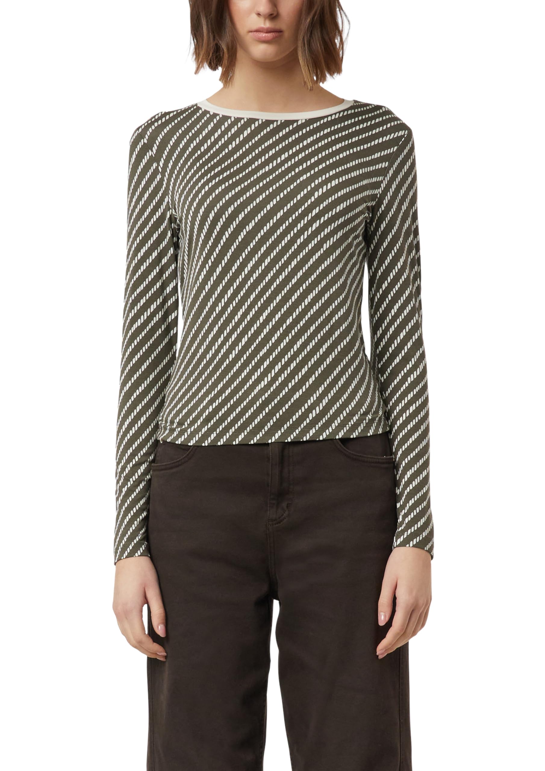 comma-langarmshirt-slim-fit-allover-muster-gr-e-34 image 1