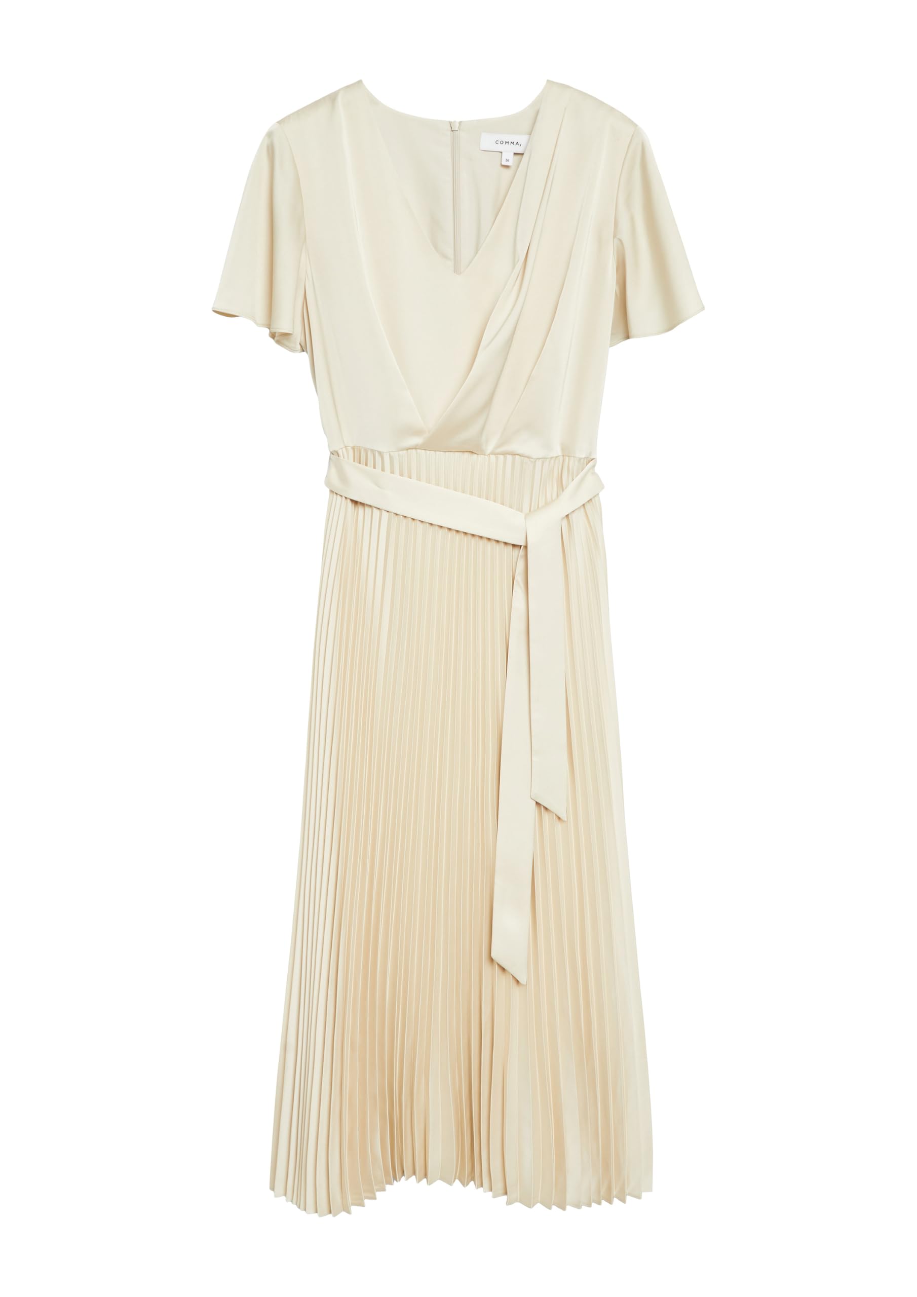 comma-dresses-satinkleid-plisseerock-gr-36-flie-ende-rmel image 3