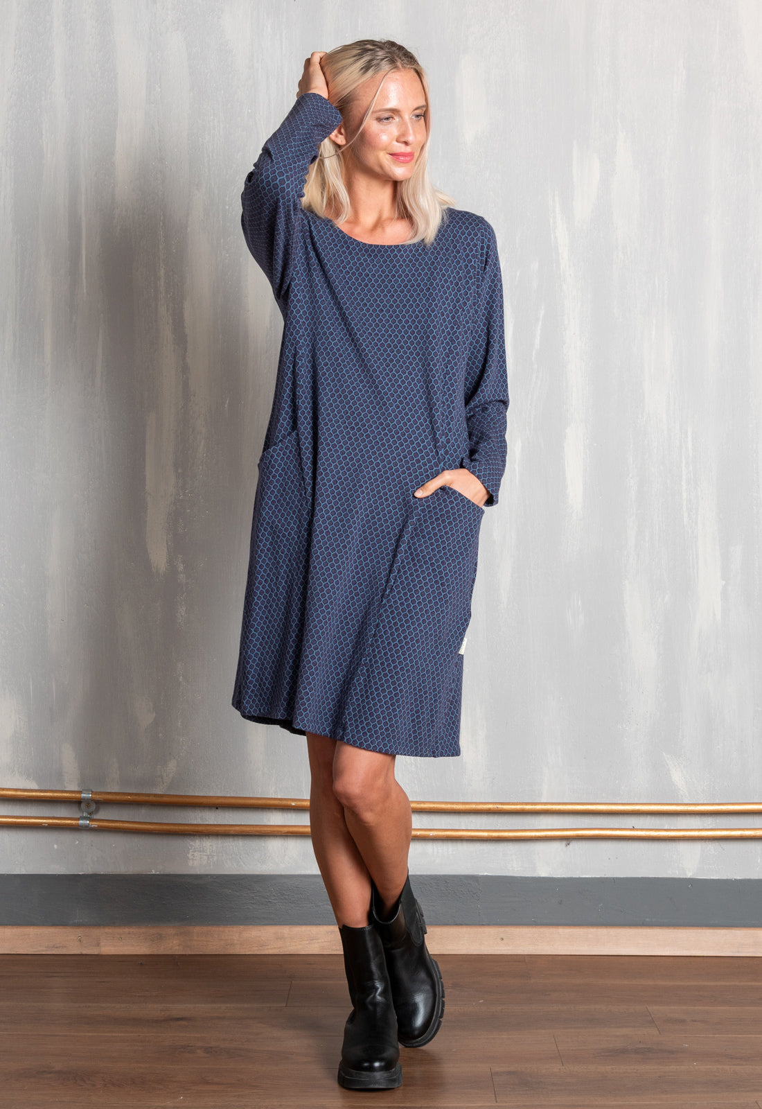 moshiki-dress-g6-kleid-jacquard-stretch-grey-90-cm image 5