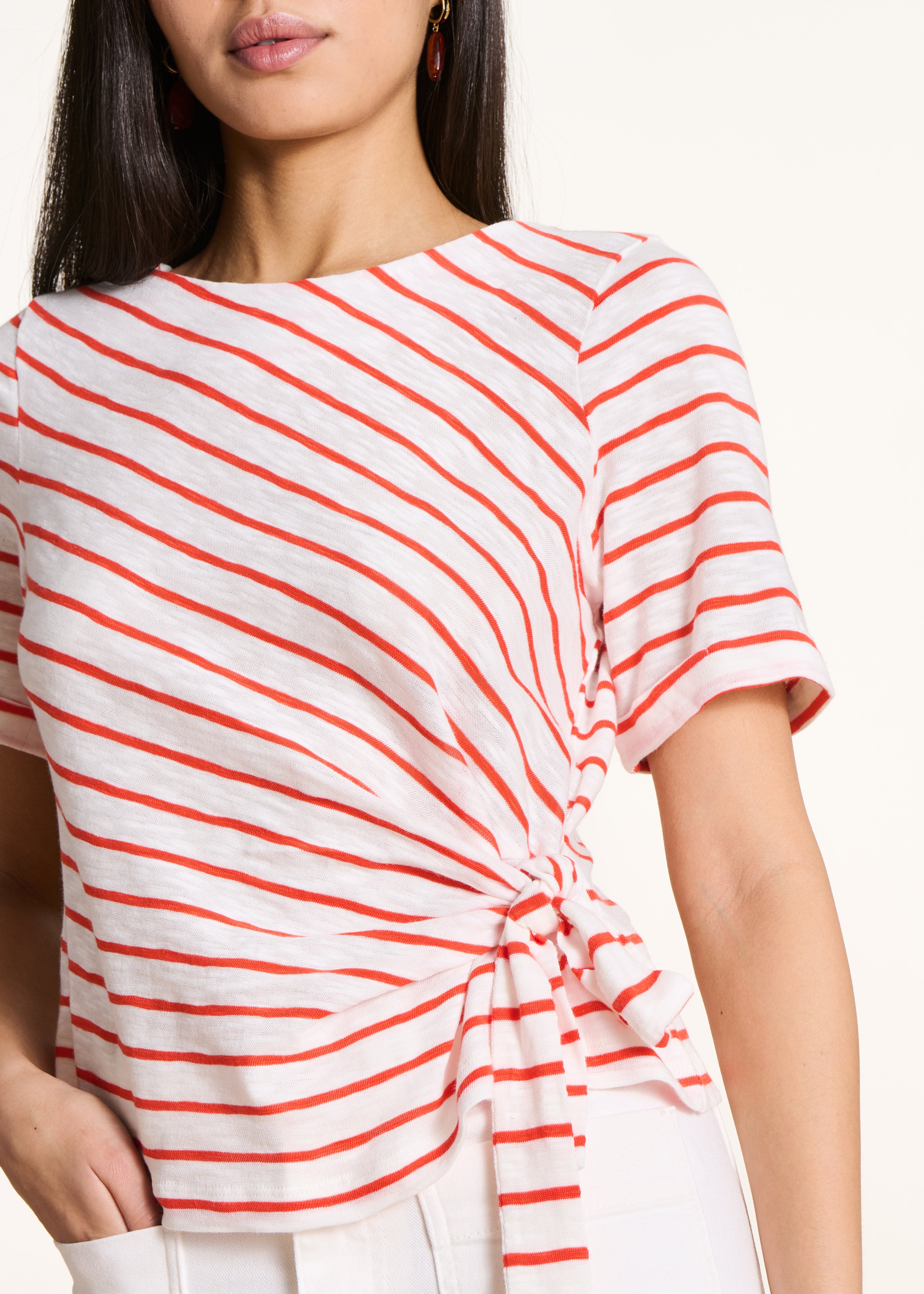 la-f-e-marabout-e-facil-t-shirt-ecru-orange-streifen-gr-m image 5