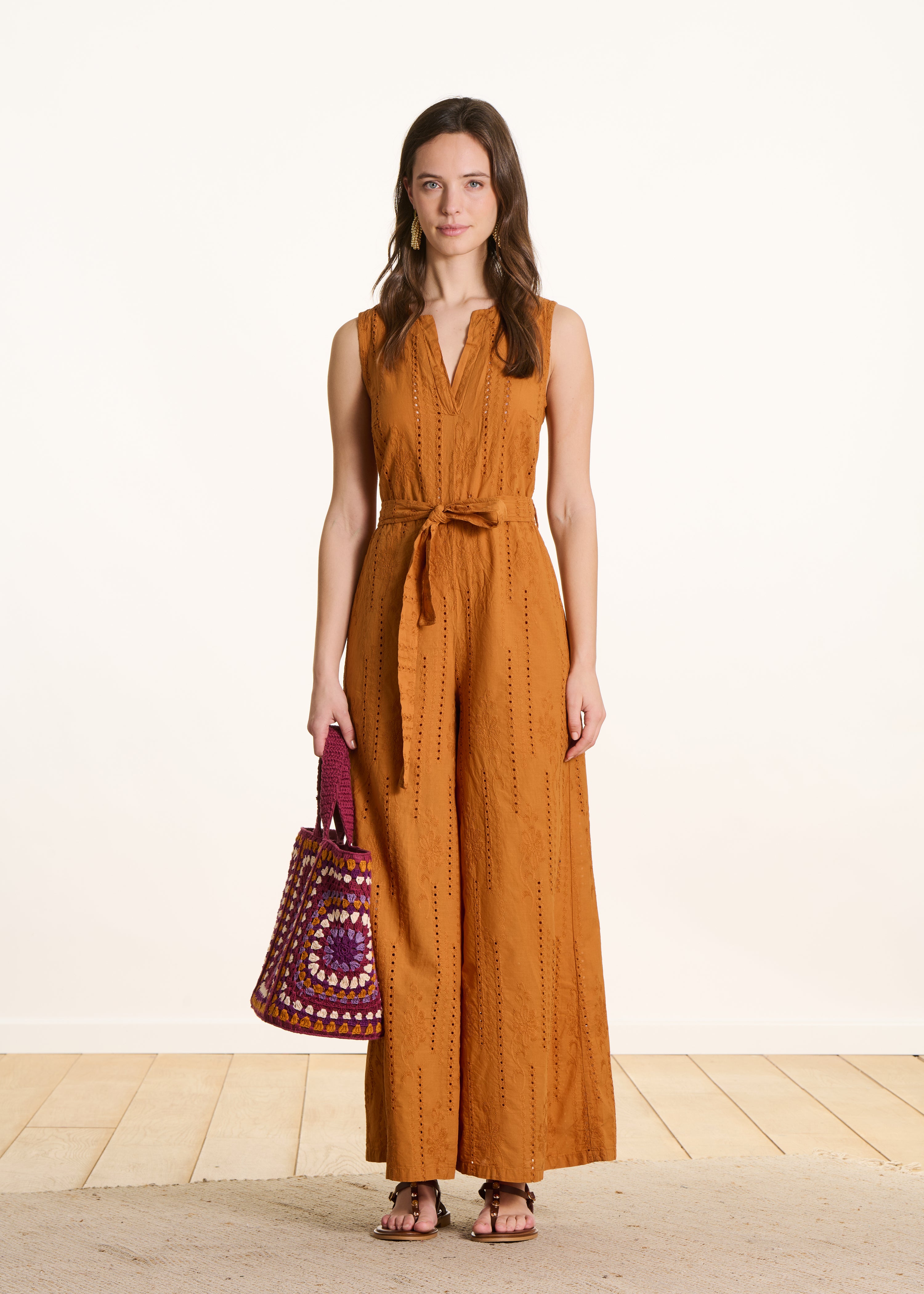 la-f-e-marabout-e-vlomee-jumpsuit-orange-broderie-gr-34 image 2