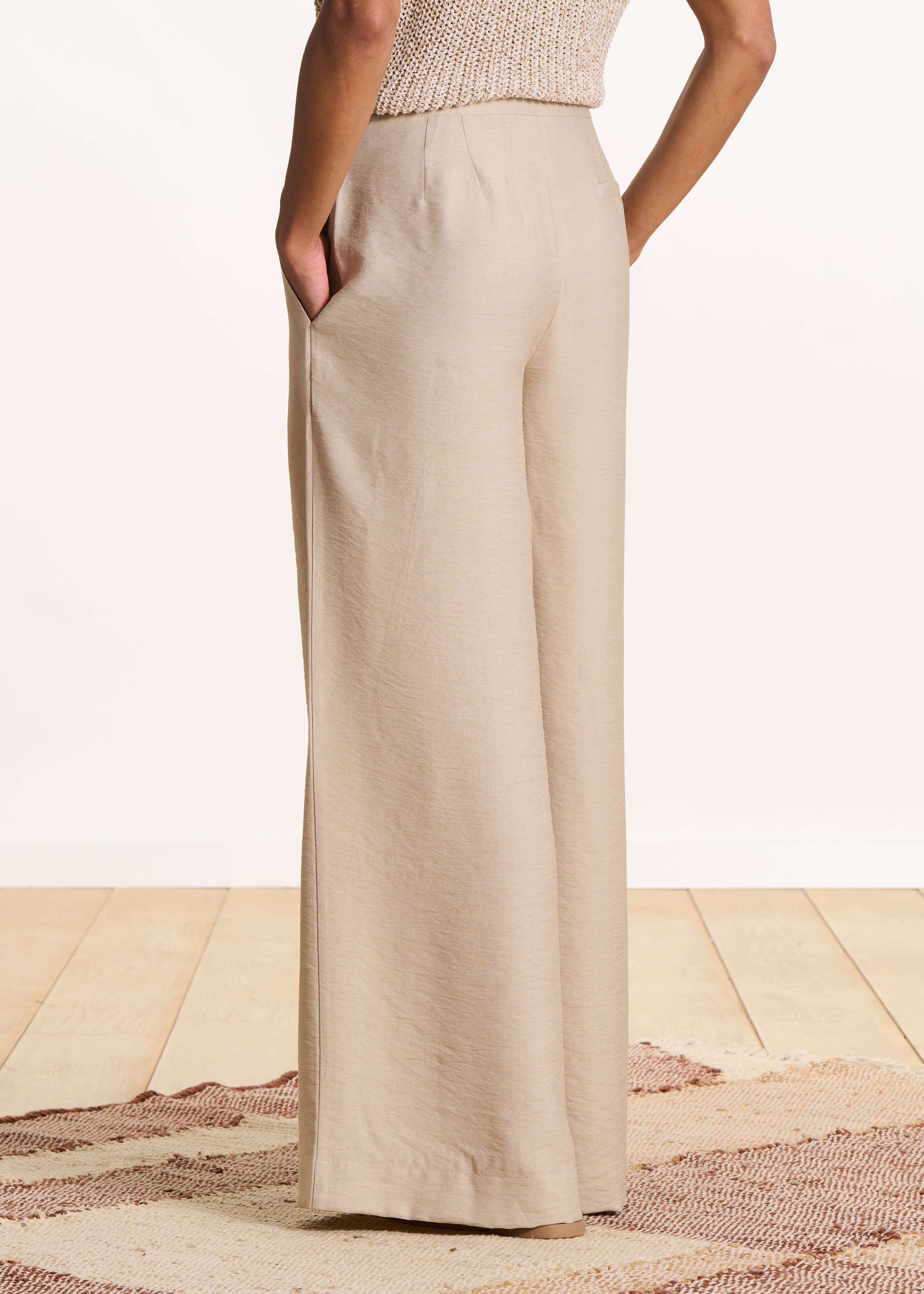 la-f-e-marabout-e-pantalons-hose-beige-high-waist-weit image 3