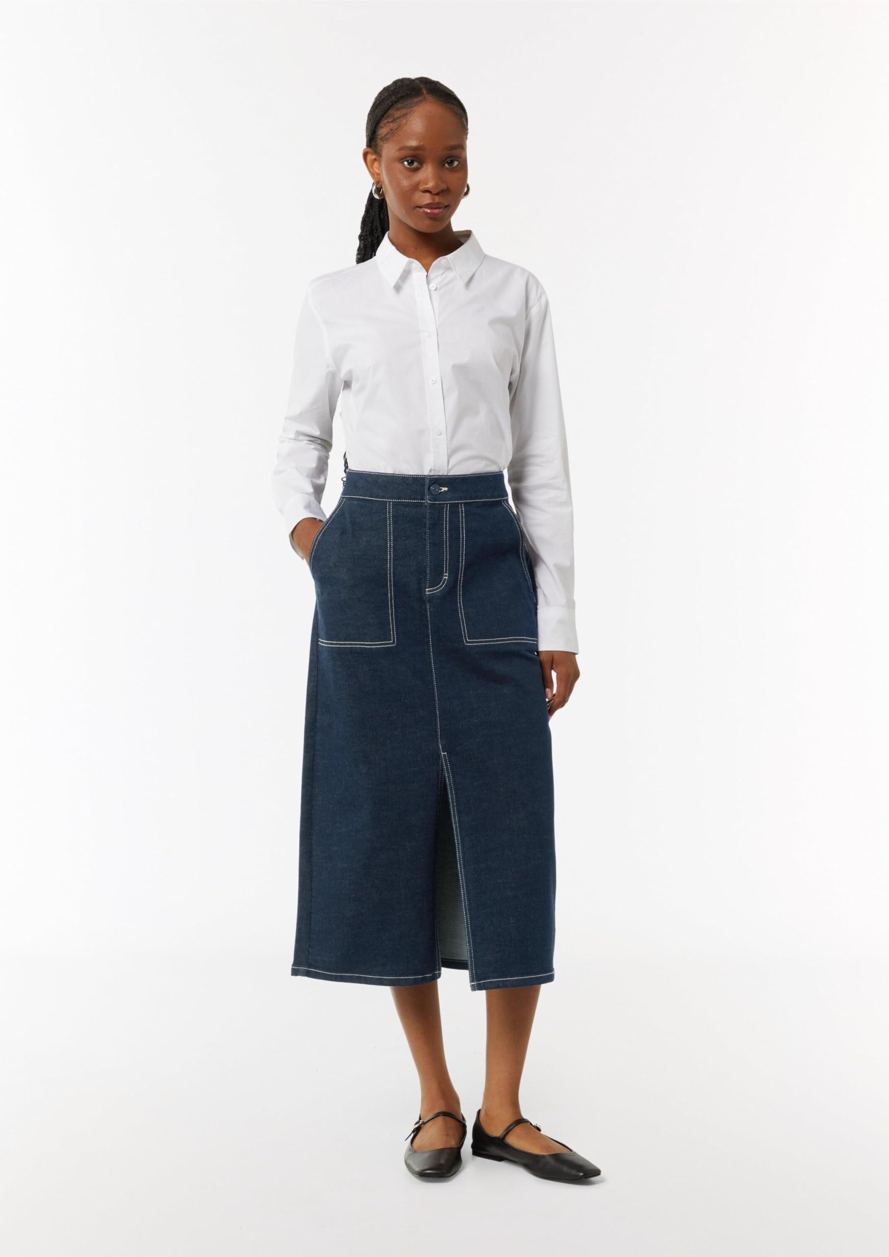 comma-2154828-rock-damen-gr-38-denim-waschung image 6