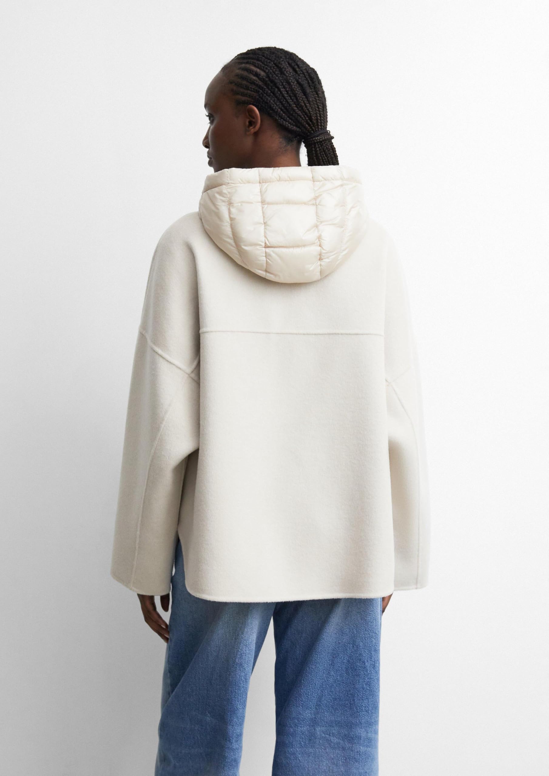 comma-outdoor-cape-wollmix-cape-bordeaux-puffer-kapuze image 7